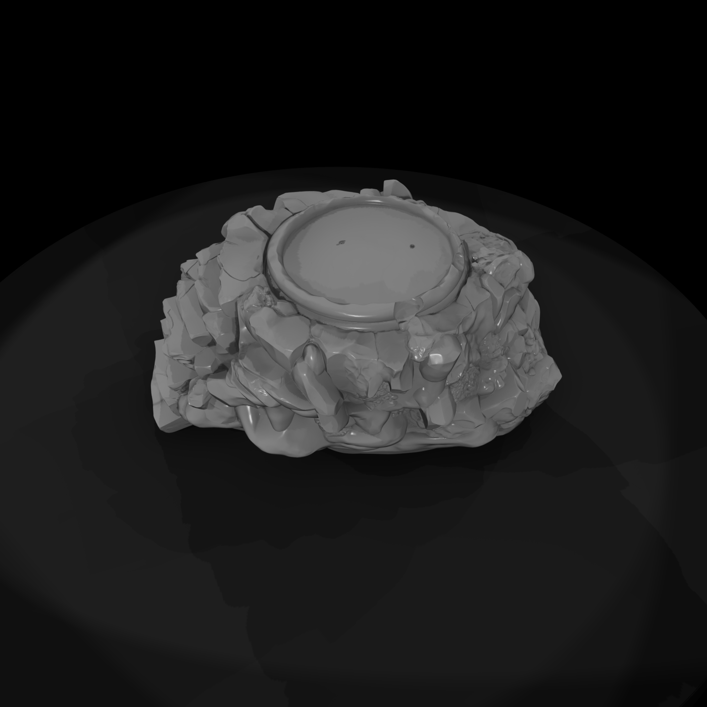 Stylized Ruined Stone Stair Platform — Terrain Prop
