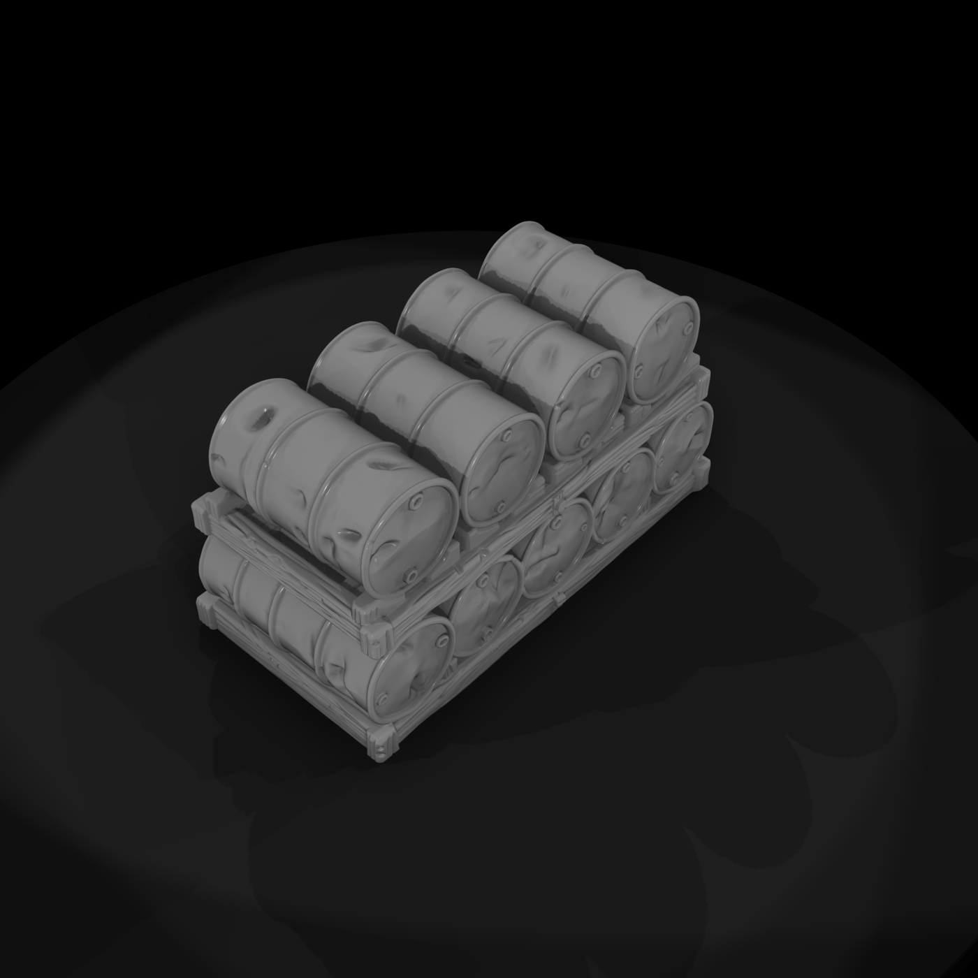 Mil 114 Ww2 Pacific Fuel Drum Stack