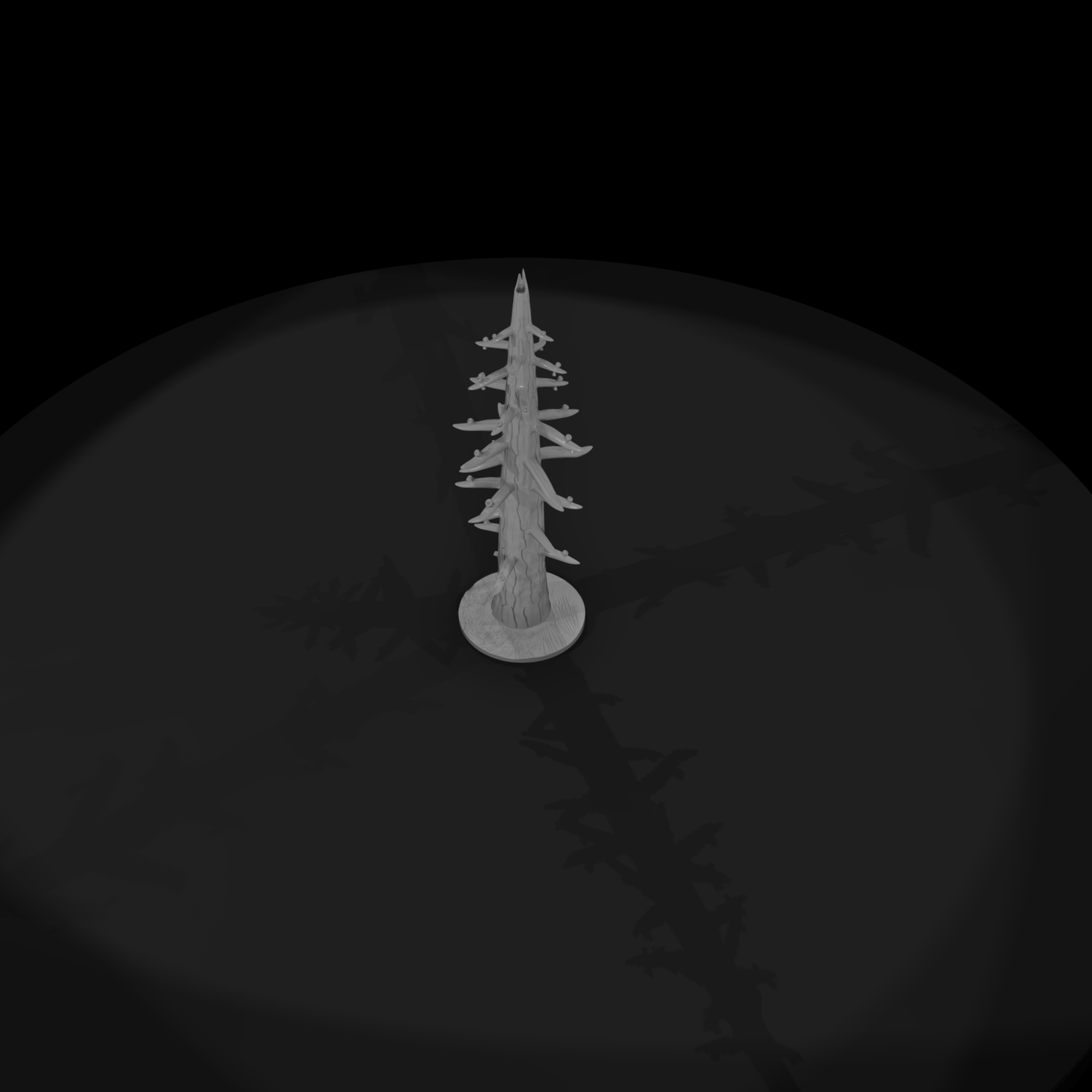 Stylized Dead Pine Tree