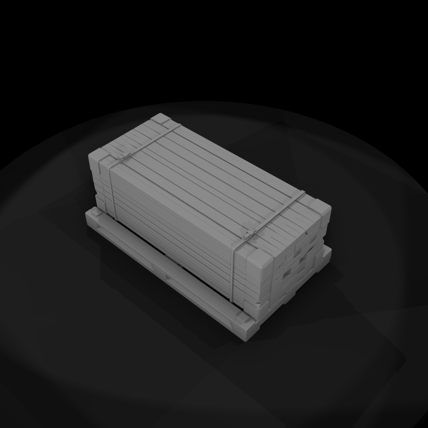 Industrial Shipping Crate on Pallet