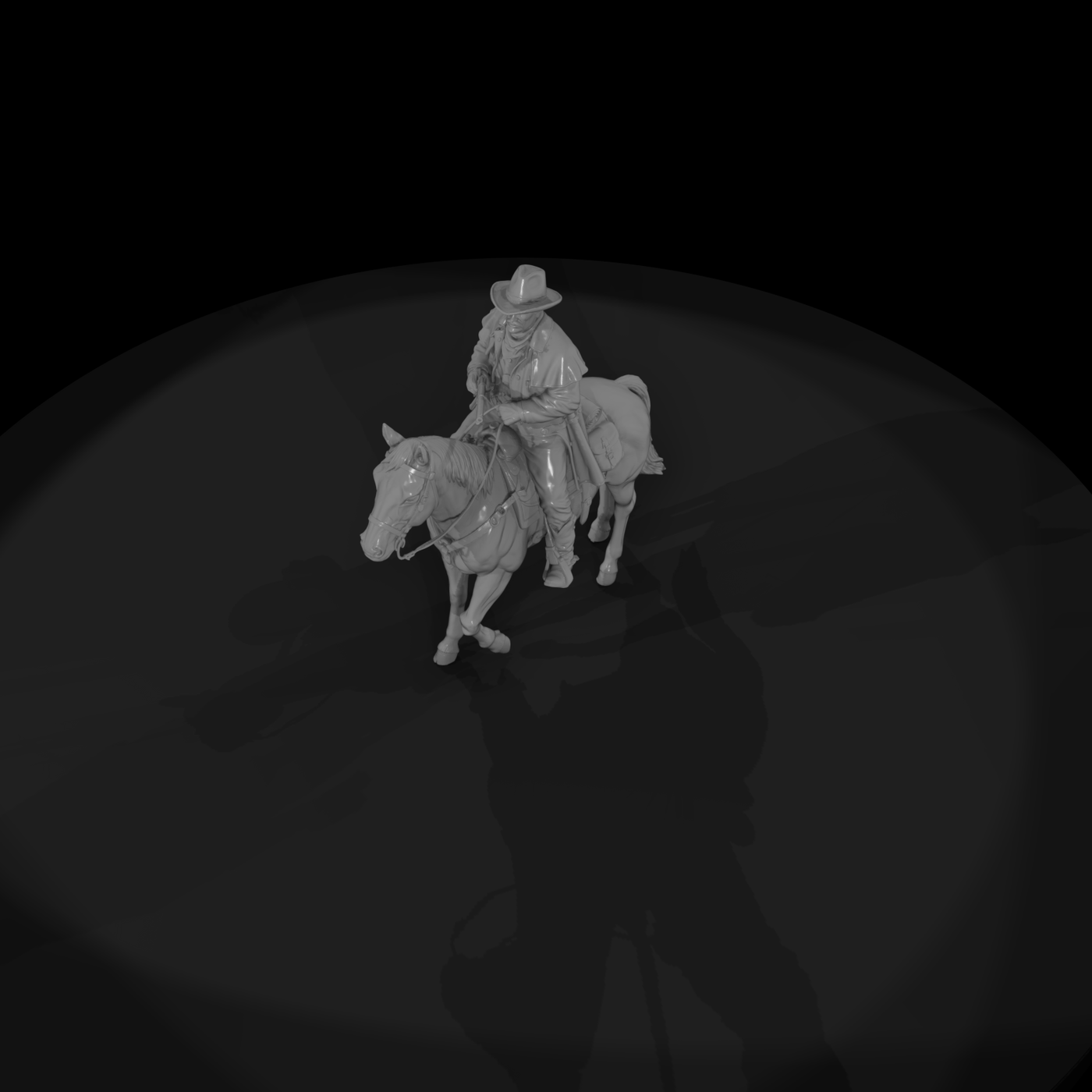 Old West Mounted Line Rider