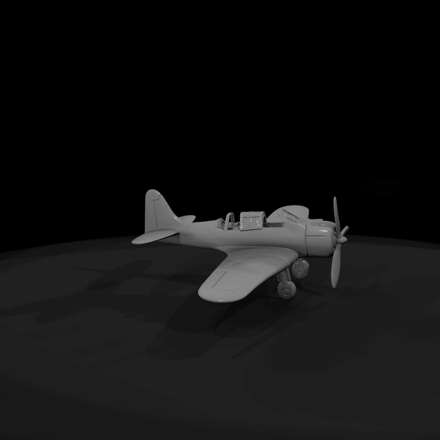 WWII Propeller Fighter Plane