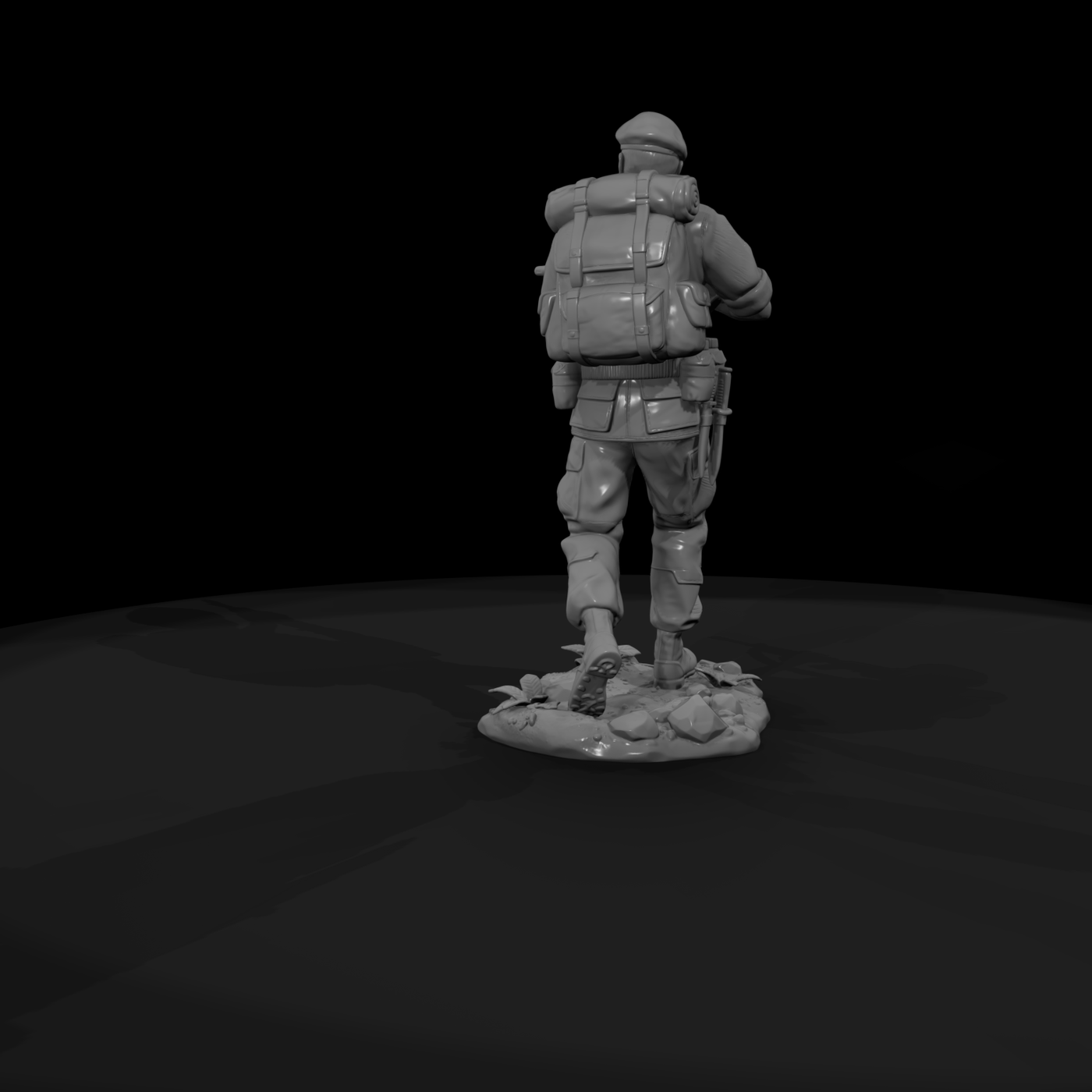 Special Forces Trooper with Green Beret