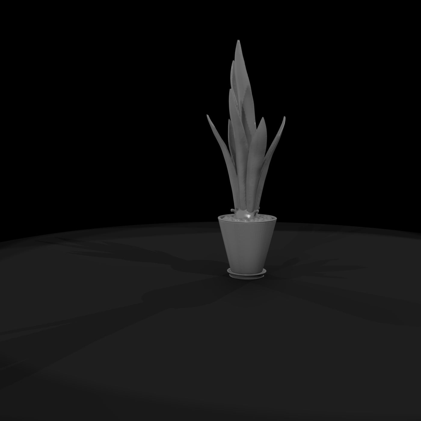stylized-potted-snake-plant-3d-printable-miniature-392565