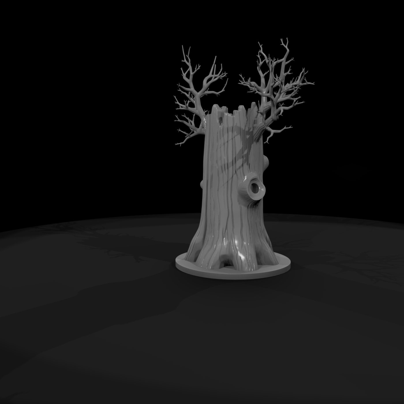 Stylized Dead Tree Stump — & Terrain