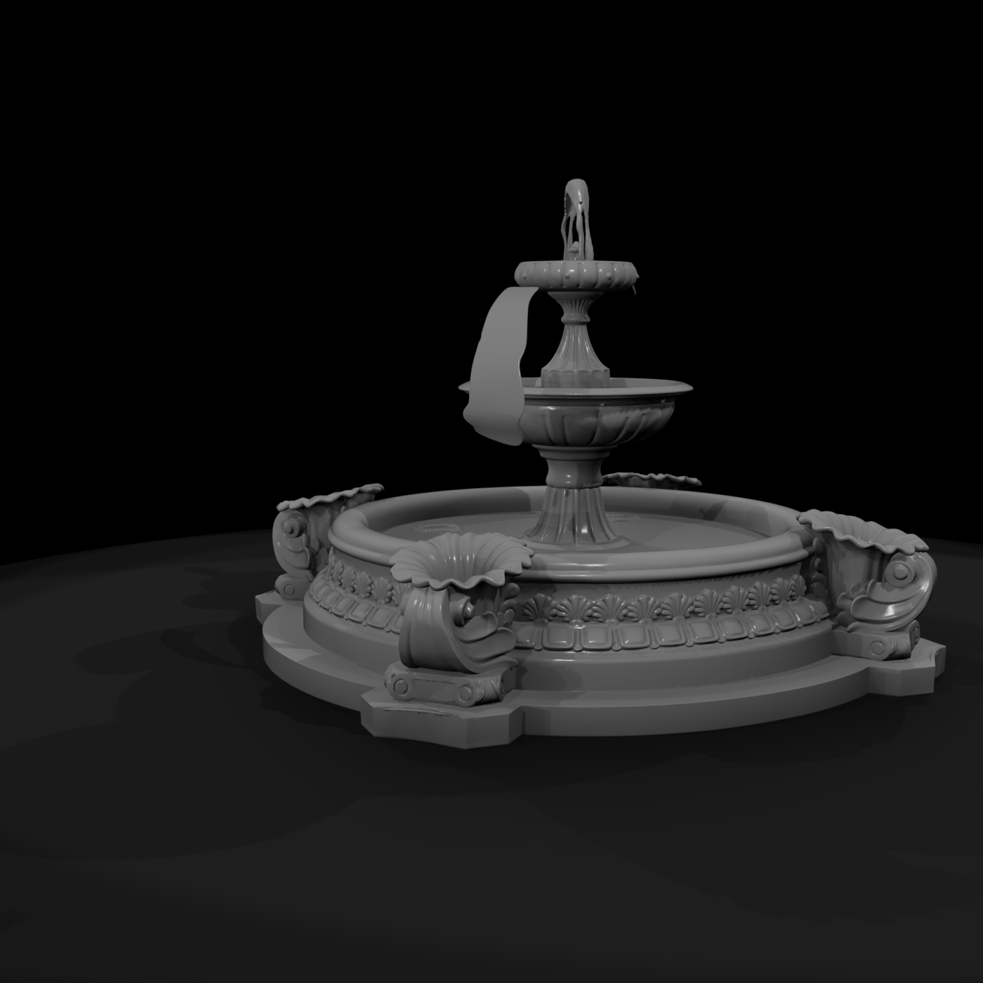 Tiered Stone Garden Fountain