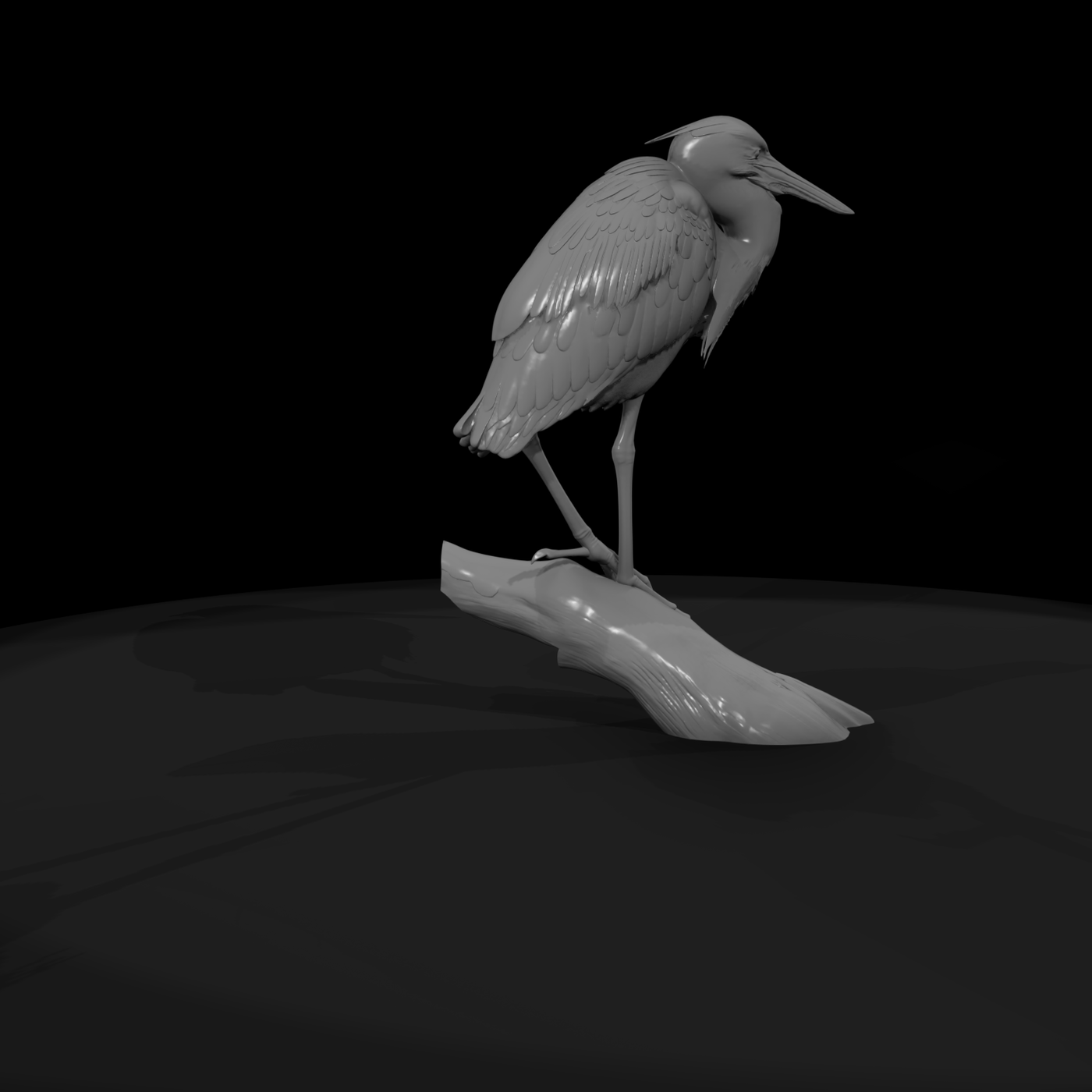 Great Blue Heron Figurine & Railway Layouts ( Friendly)