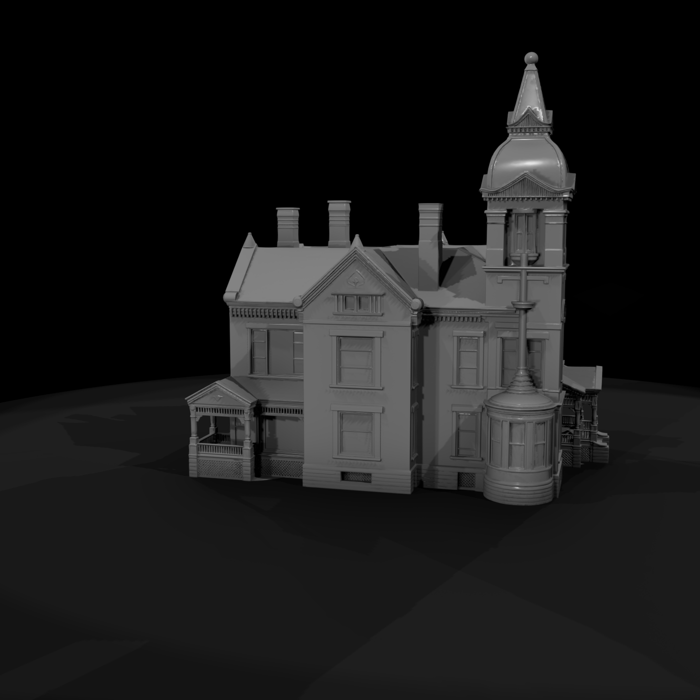 Victorian Mansion & Railroad Layouts