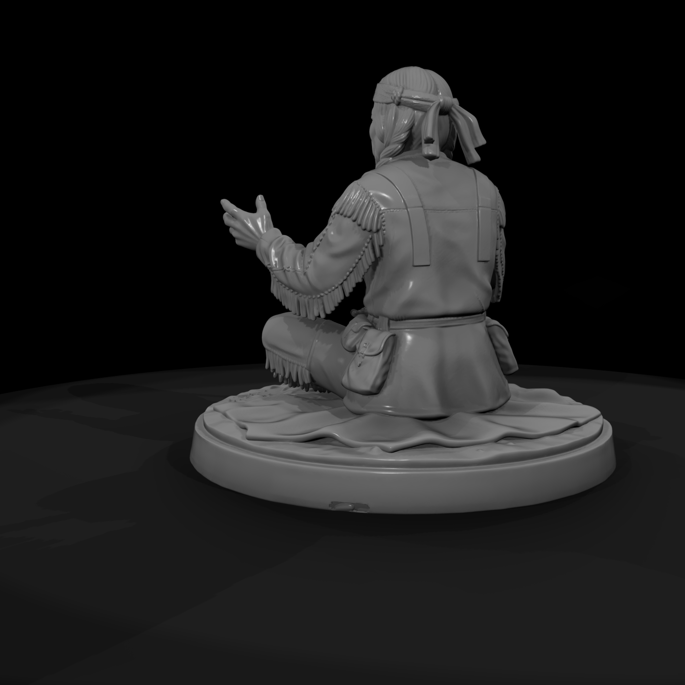 Seated Apache Elder Storyteller