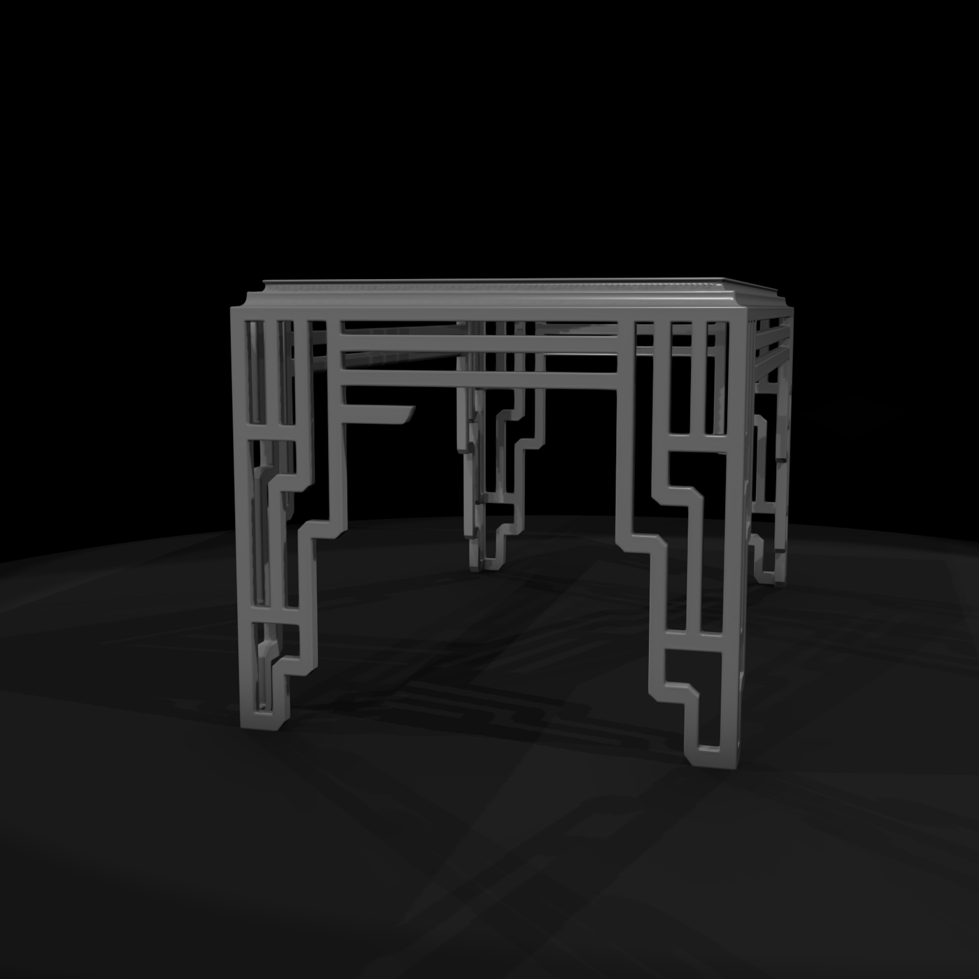 Art Deco Geometric Console Table