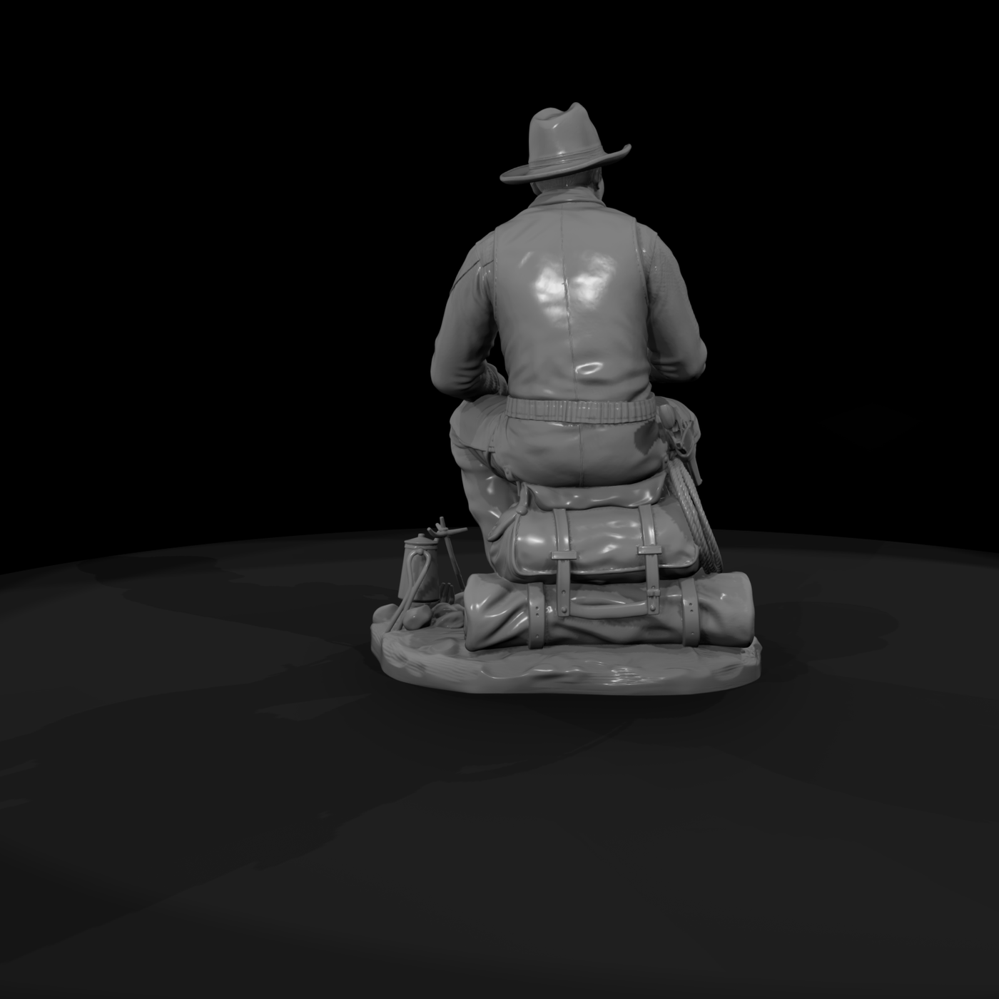 Ww 0123 Townsfolk Cowboy At Rest