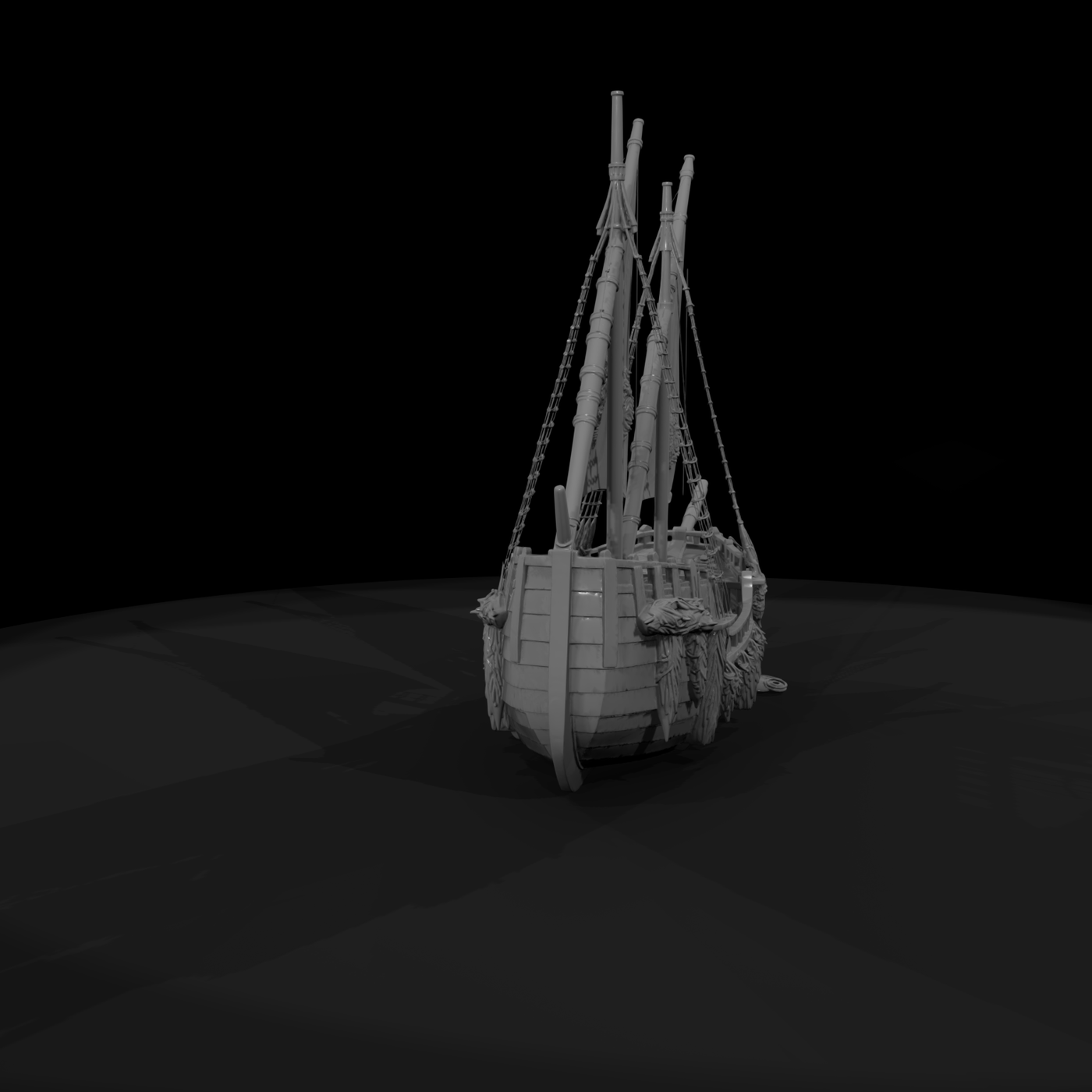 Weathered Medieval Sailboat Wreck — Terrain