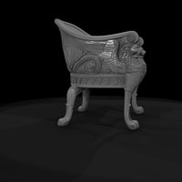 neoclassical_carved_lion_griffin_armchair_3d_model — thumbnail 7