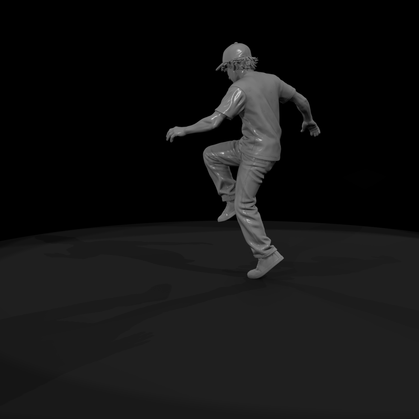 Hacky Sack Player Mid-Kick