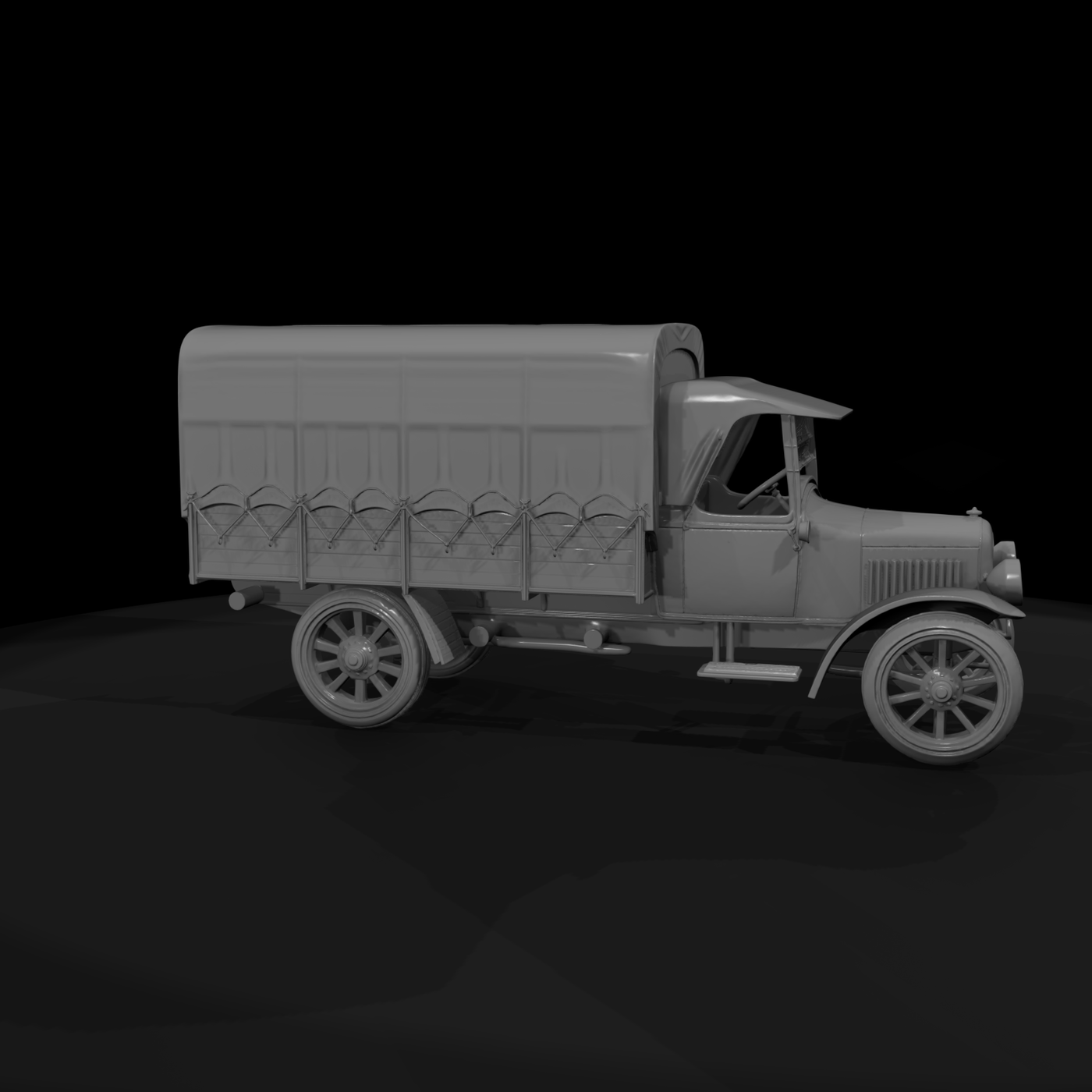 Vintage Covered Cargo Truck