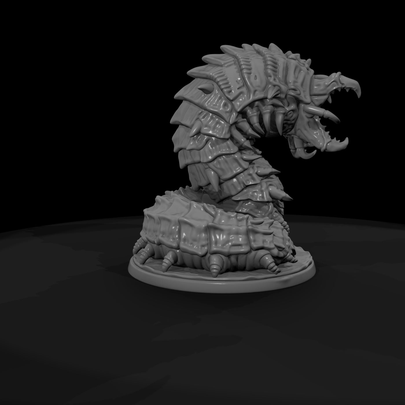 stylized-spiked-giant-predatory-worm-3d-miniature