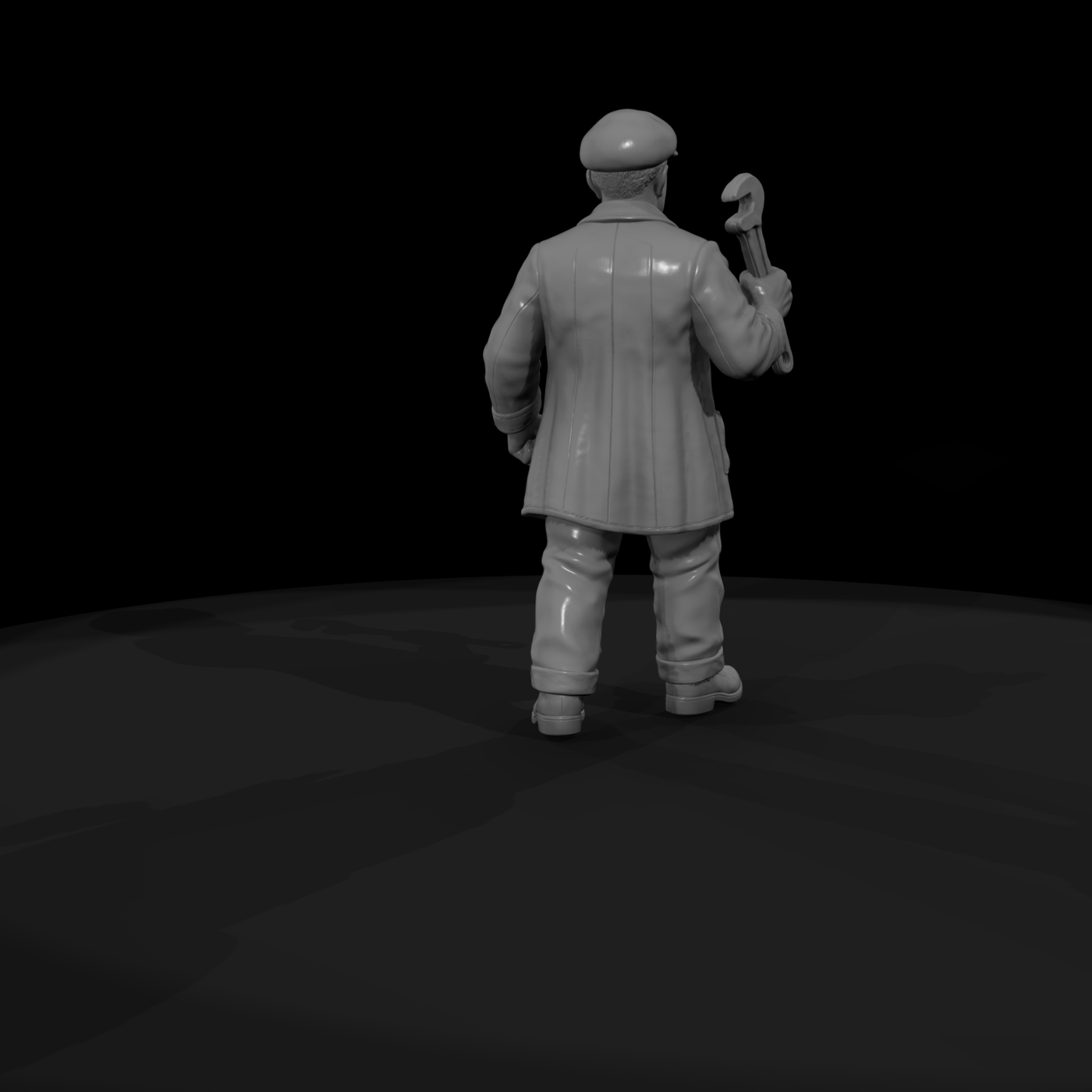 Hist 0244 Steam Era Engineer Miniature Figure