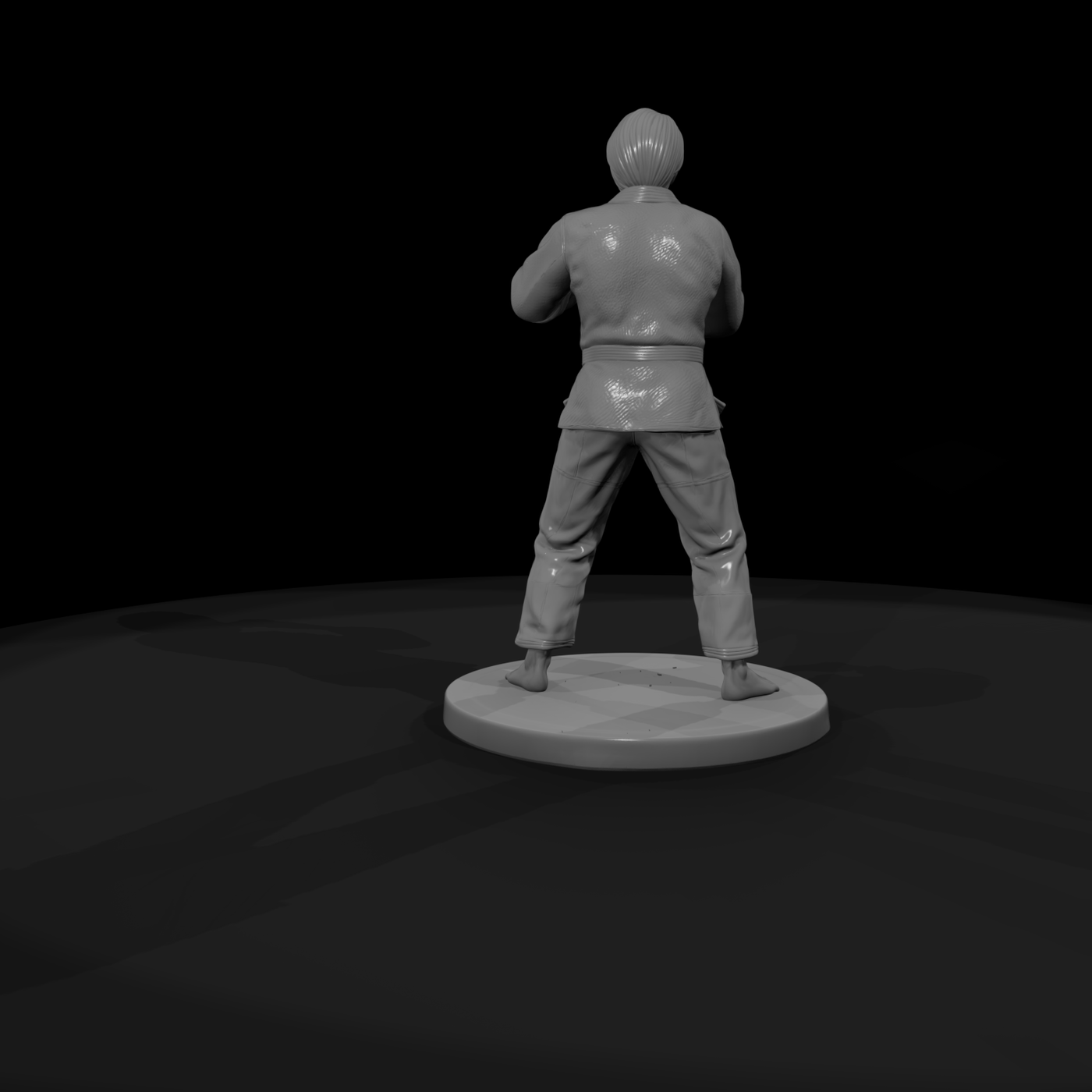 Judo Fighter in Ready Stance