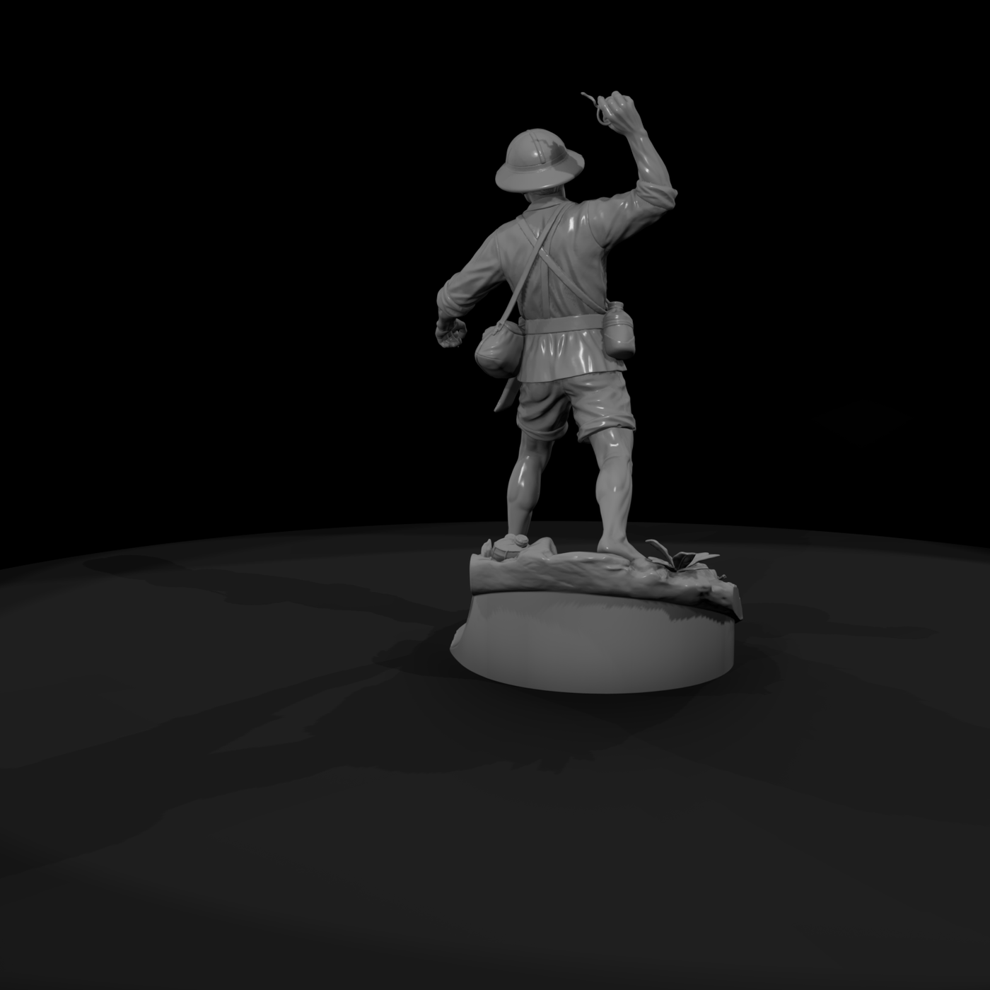 Viet Cong Grenadier Throwing a Grenade