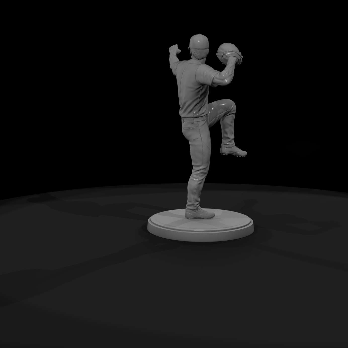 Poparc 0284 Baseball Pitcher Windup Alternate Pose