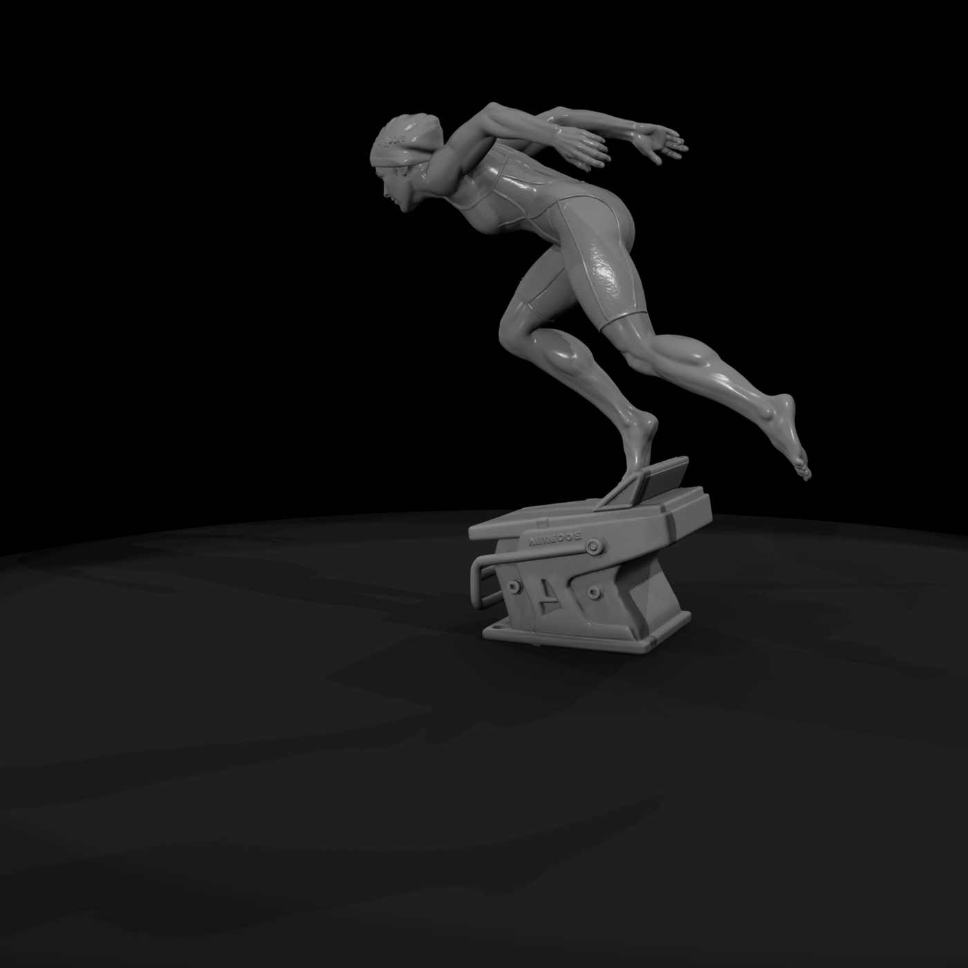 Poparc 0307 Swimmer Starting Block Alternate Pose