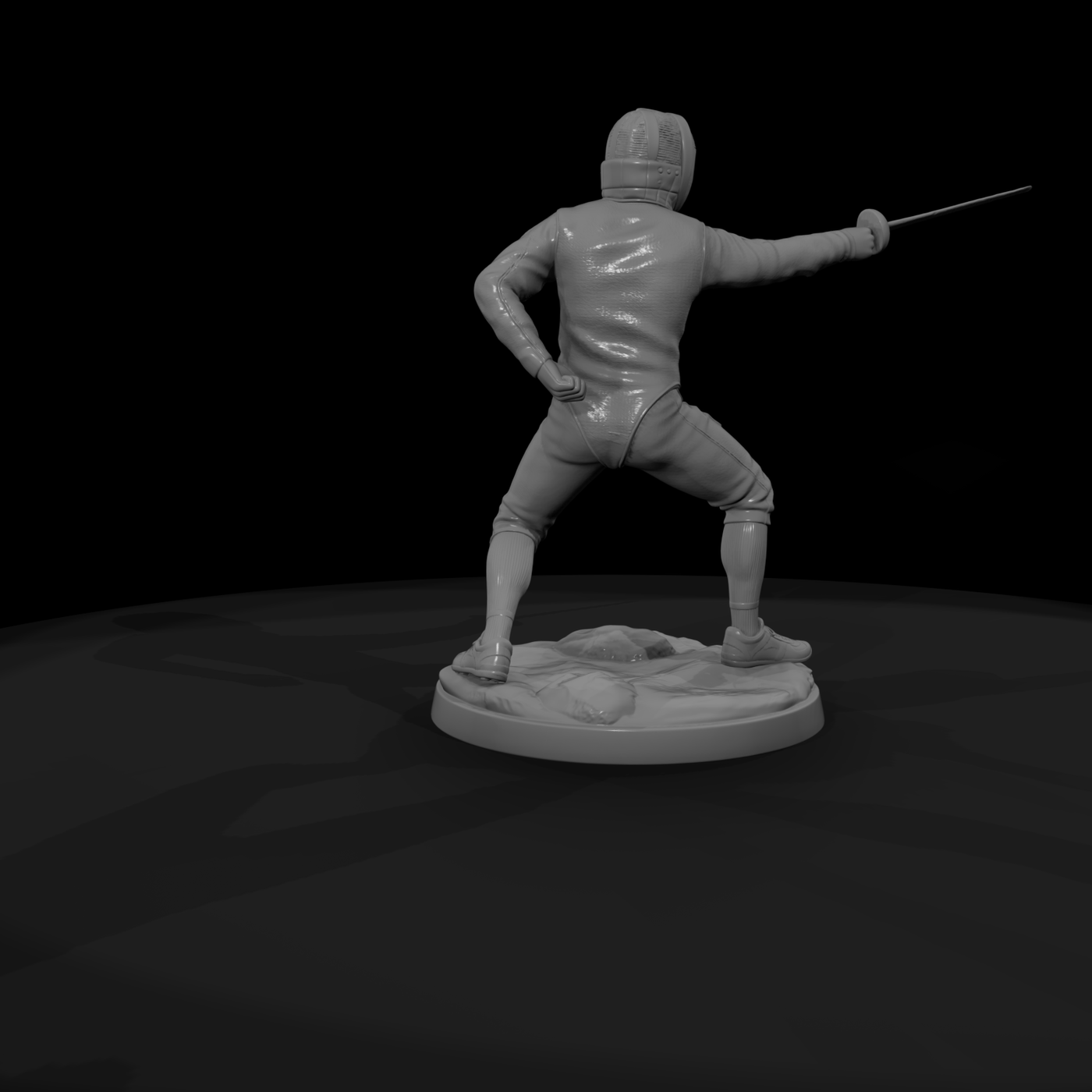 Sport Fencer En Garde with Foil