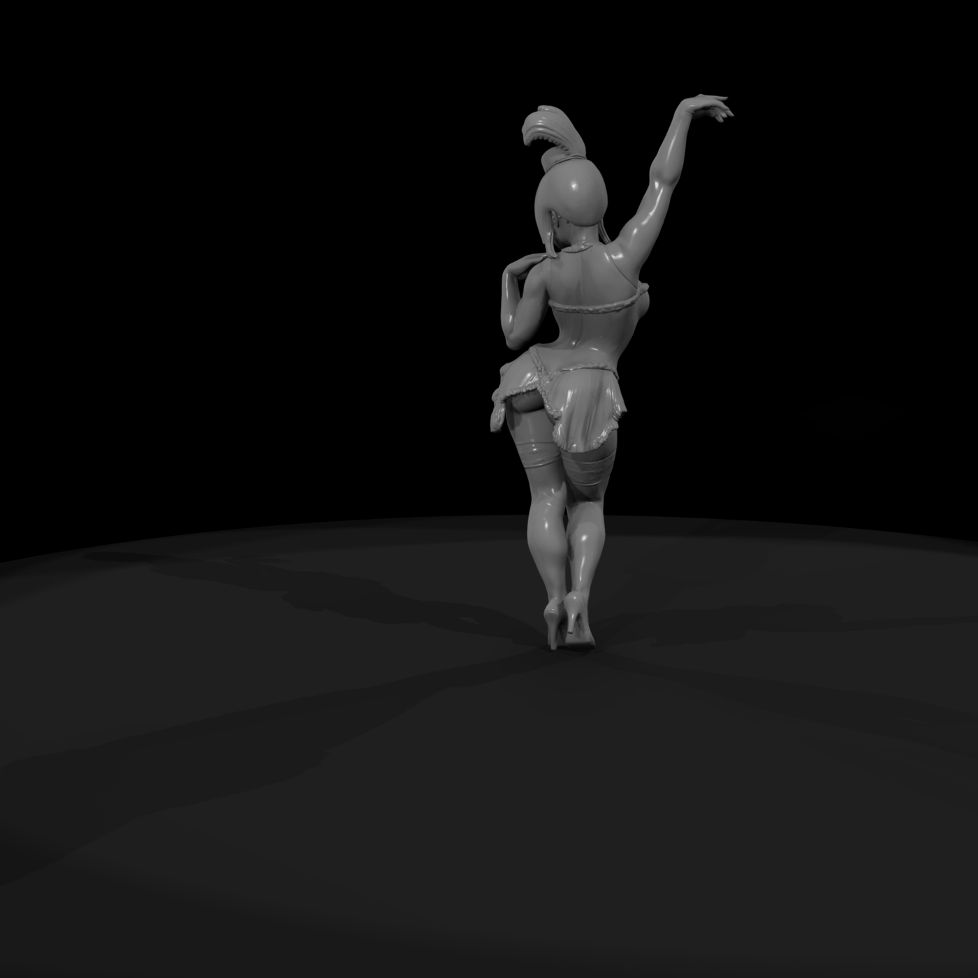 Burlesque Dancer With Top Hat
