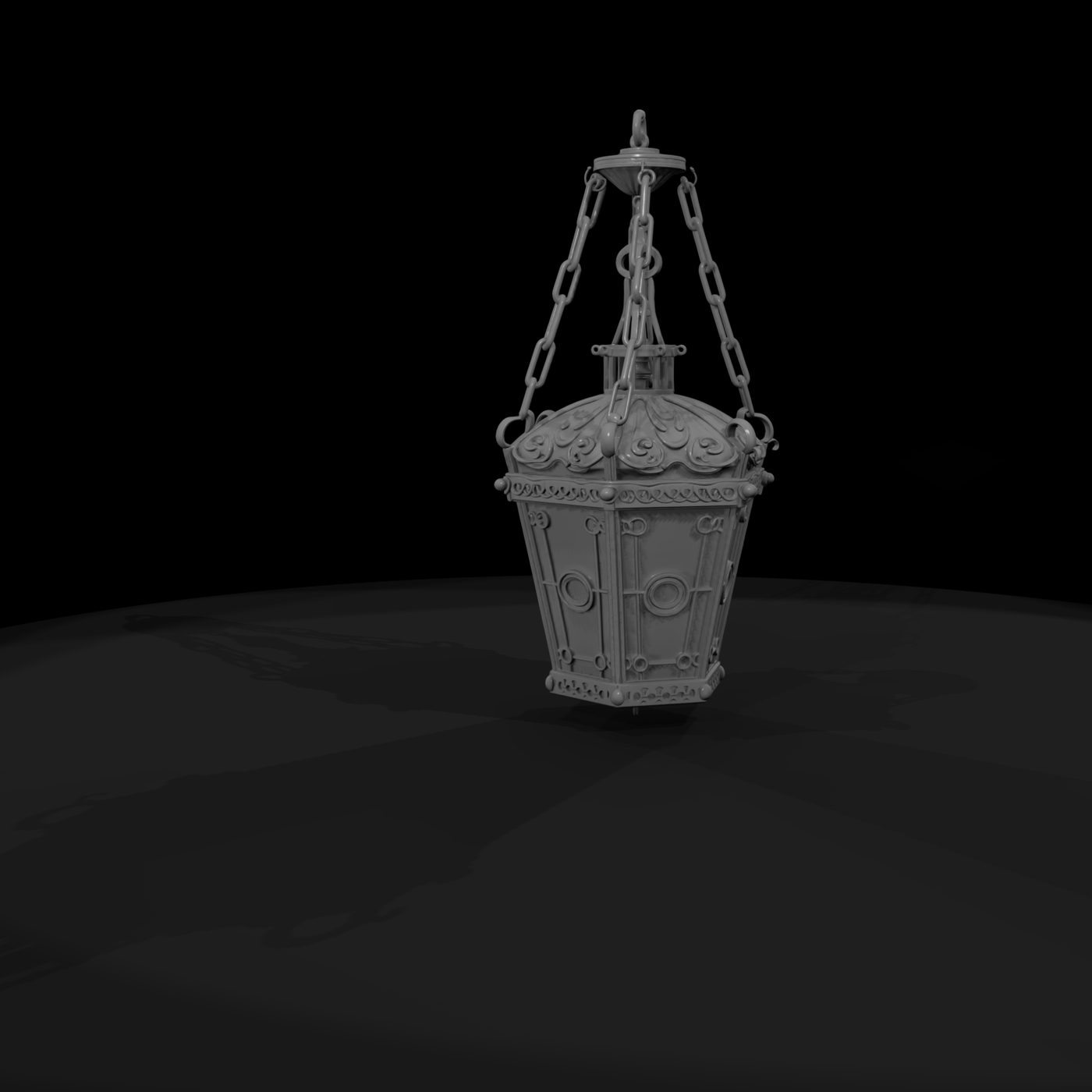 Victorian Pendant Lantern — Hexagonal Ornate