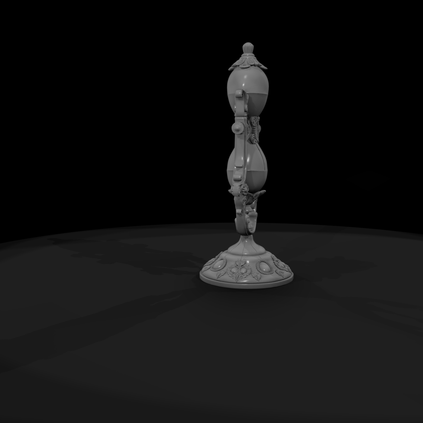 Ornate Baroque Hourglass — & Railway Prop