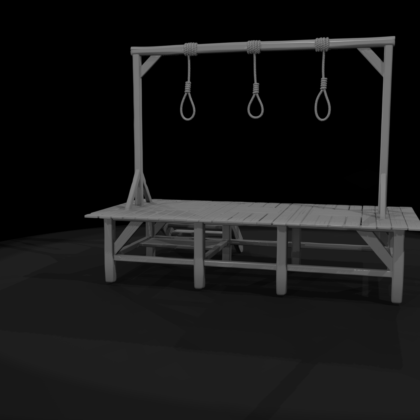 Old West Wooden Gallows