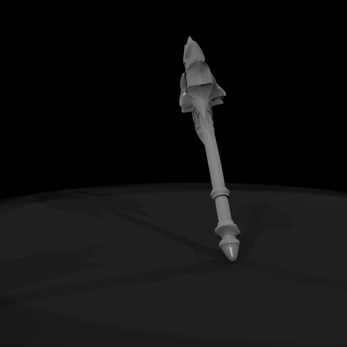 Stylized Spiked Double-Head Battle Axe