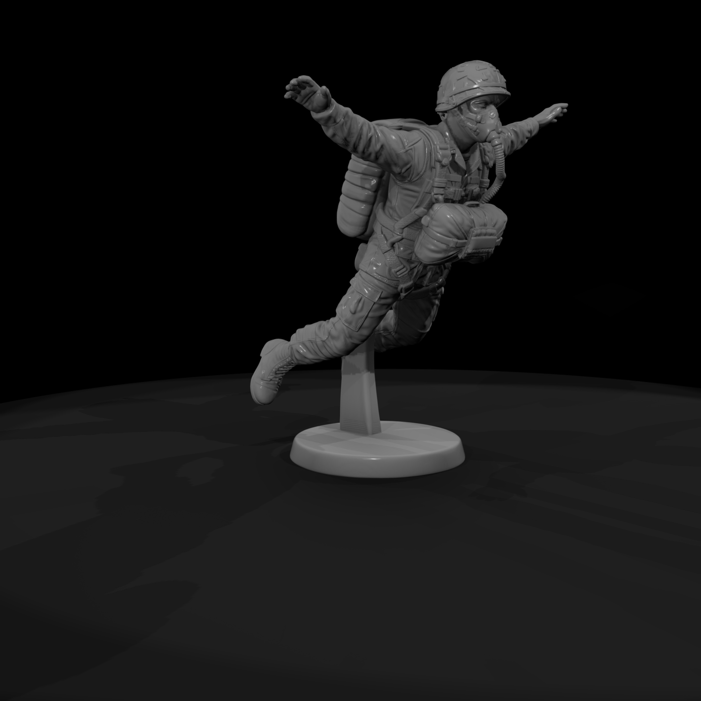 Vietnam War Paratrooper in Freefall