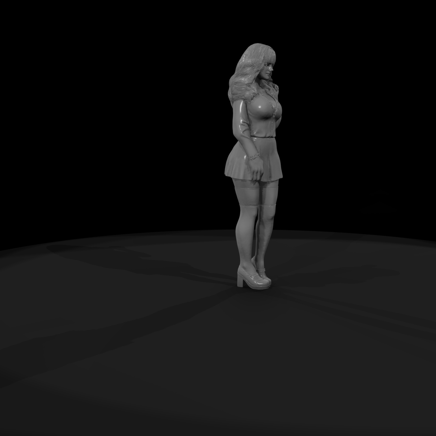 Stylized Schoolgirl — Standing Pose