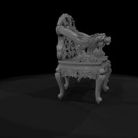 ornate-dragon-loveseat-miniature-rococo-bench-for-dioramas-722436 — thumbnail 8