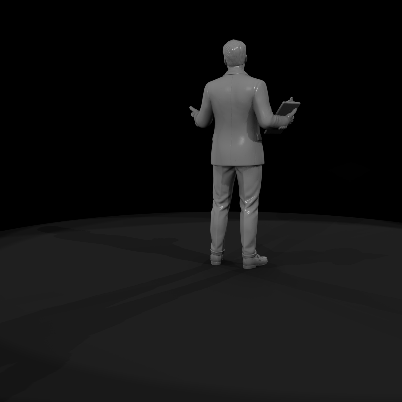 Modern Real Estate Agent Figure with Clipboard