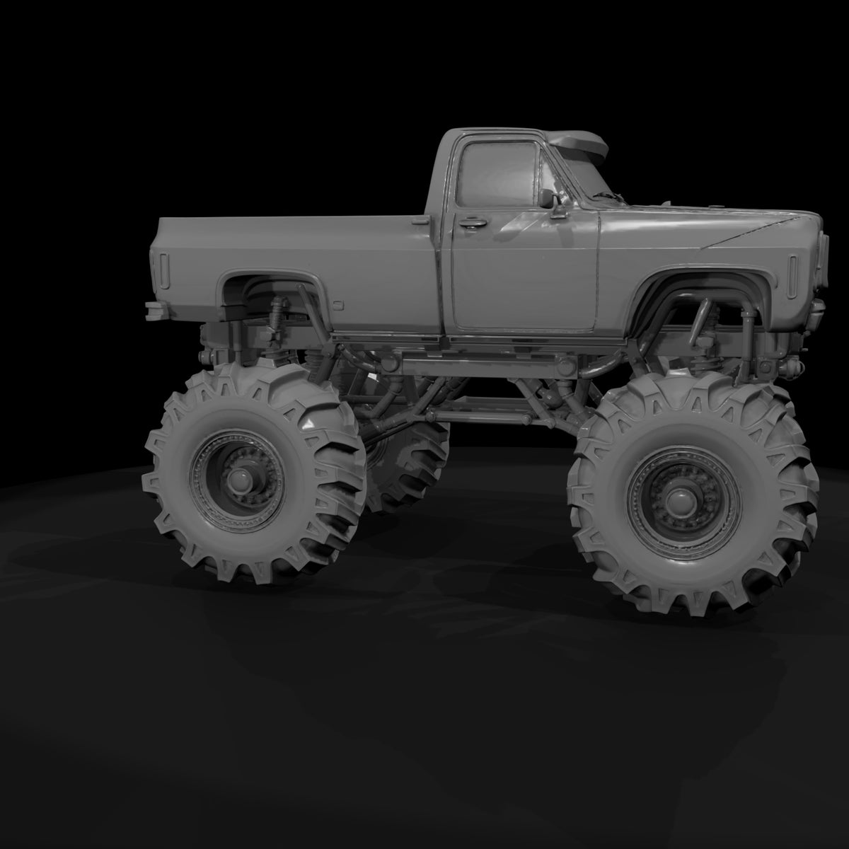 untextured-lifted-chevy-monster-pickup-3d-model-dd