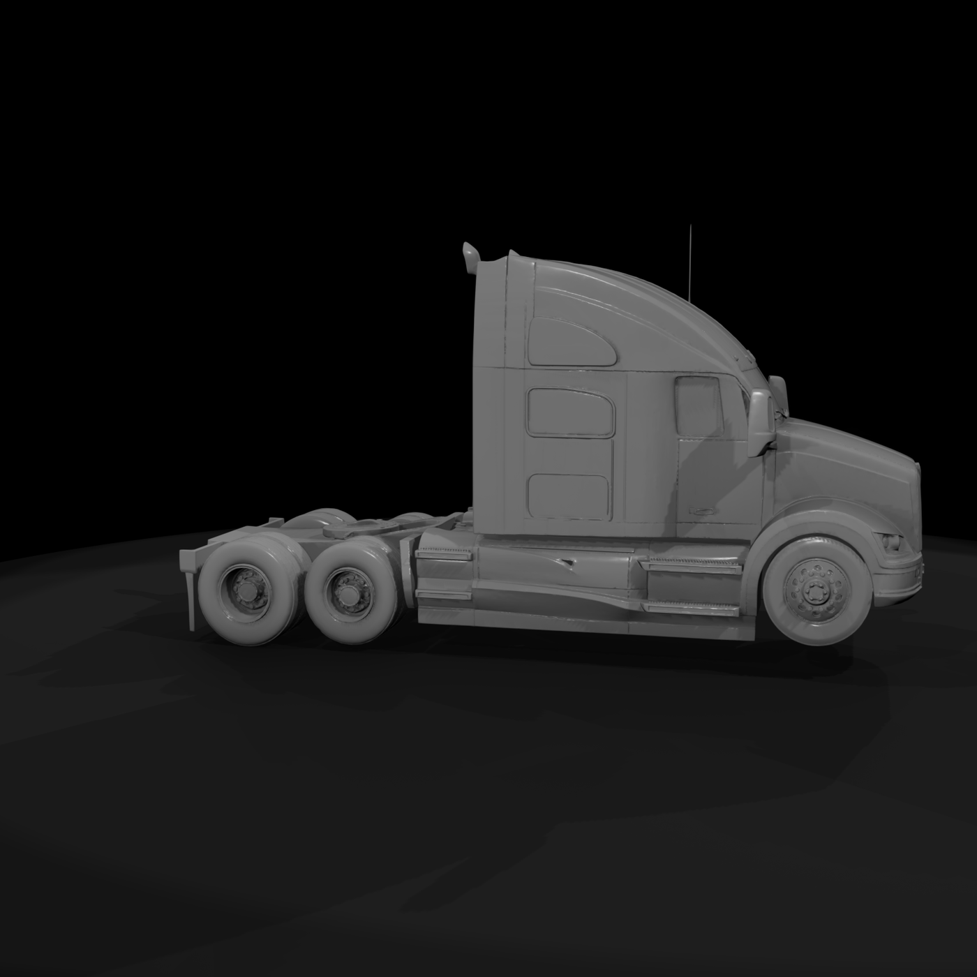 Kenworth-style Semi Truck Cab