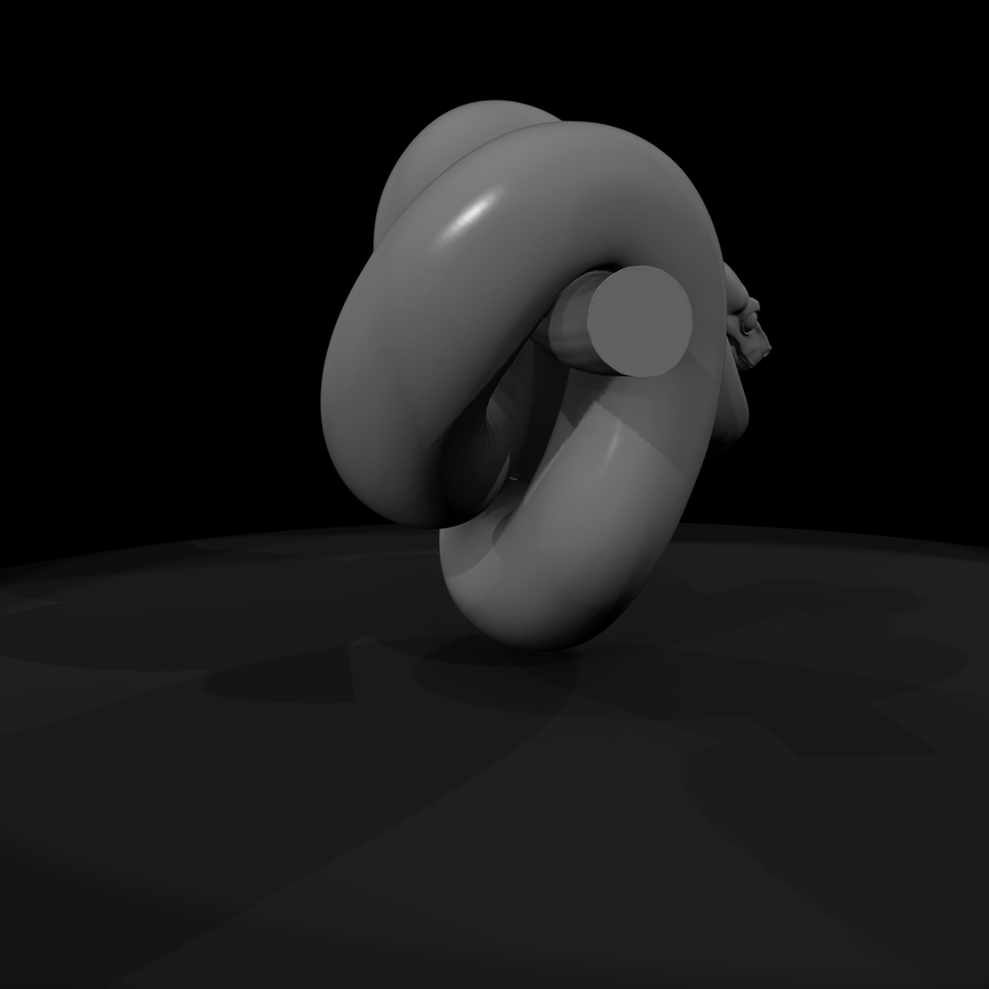 Coiled Snake on Perch