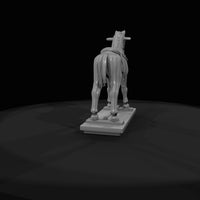 vintage-painted-wooden-spring-rocking-horse-on-wooden-base — thumbnail 7