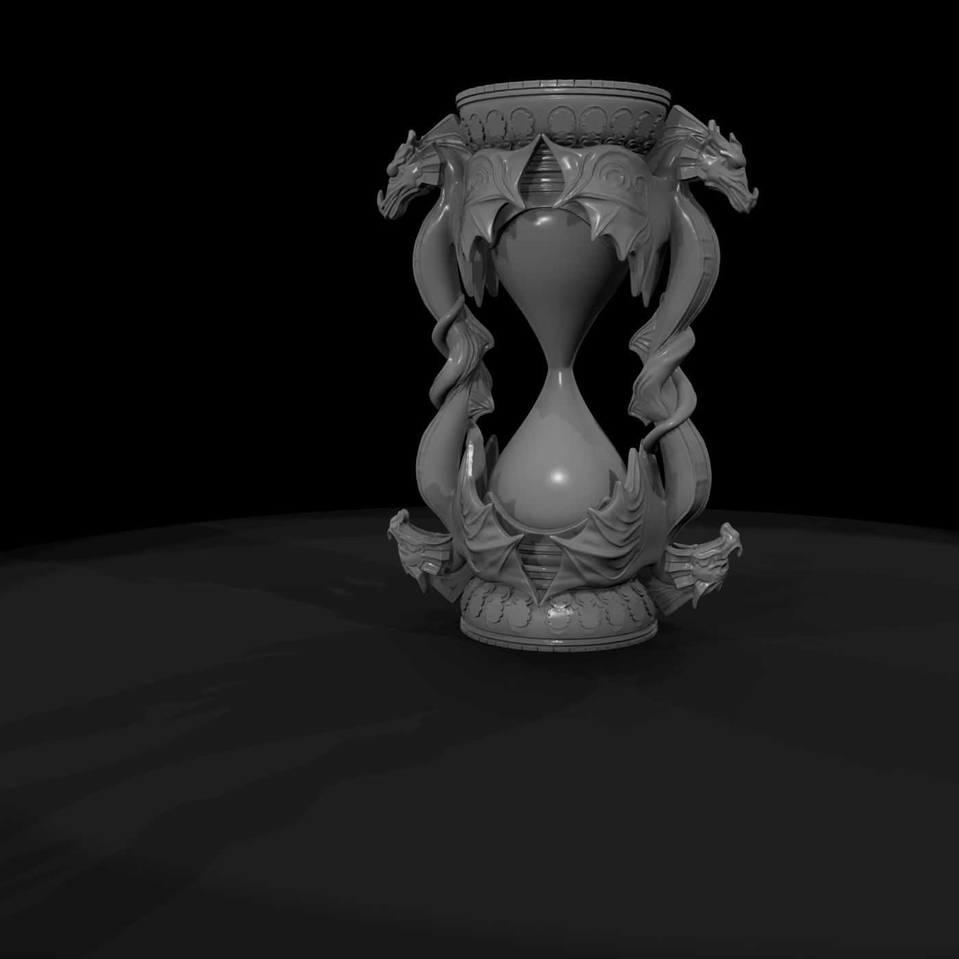 Gothic Dragon Hourglass — Ornate Fantasy