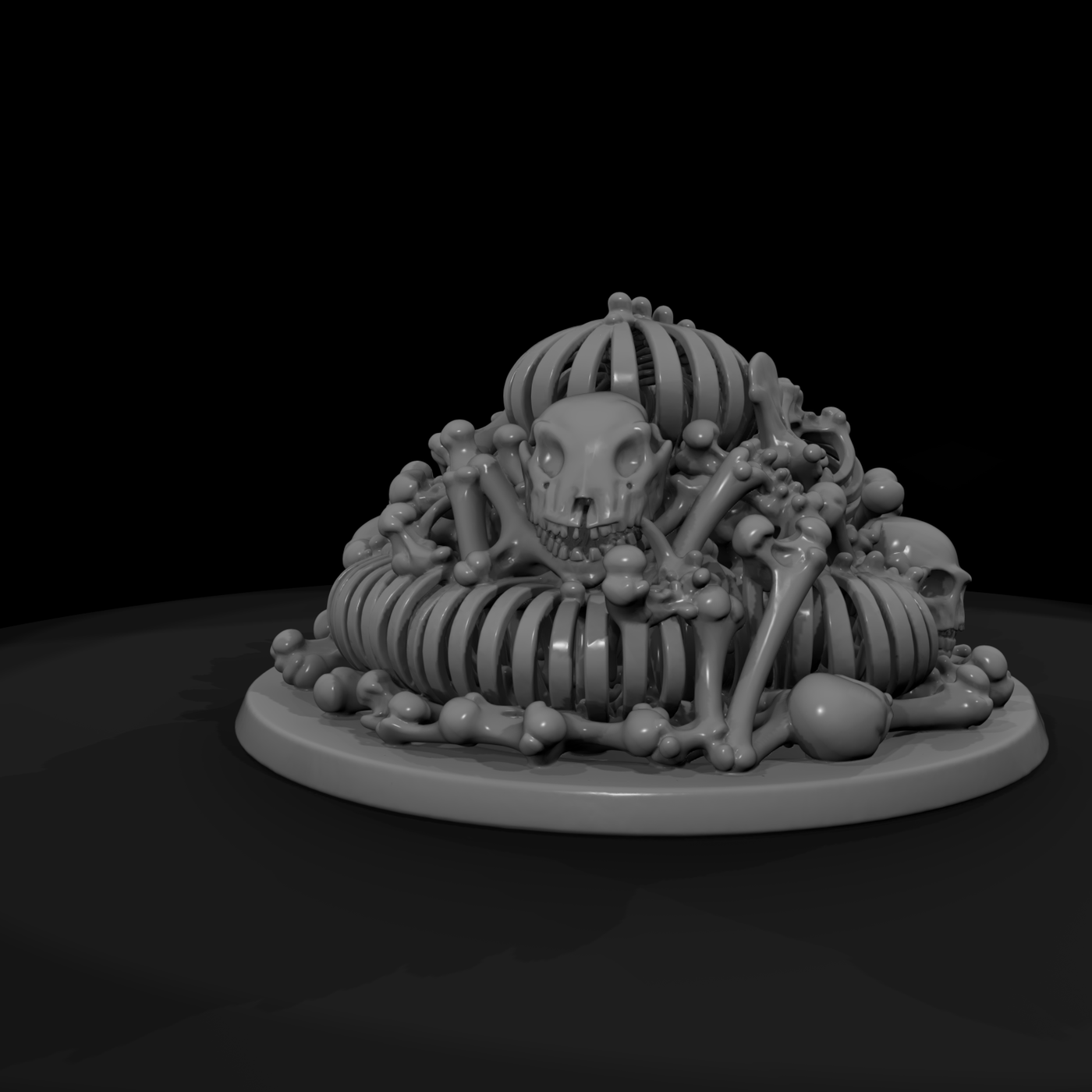 Stylized Mixed Skeleton Pile 3D Miniature Bz8W1Lge