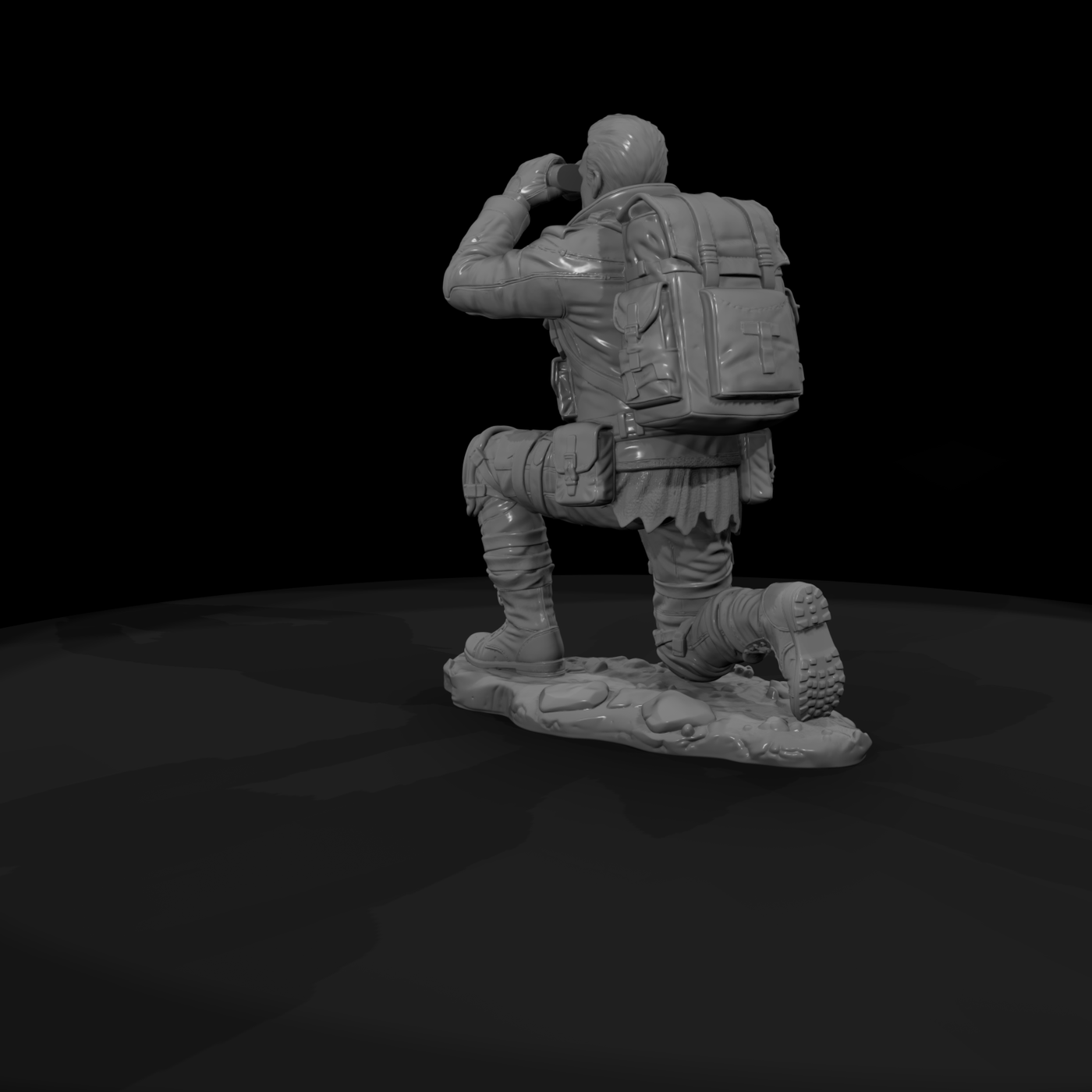 Wasteland Road Scout with Binoculars