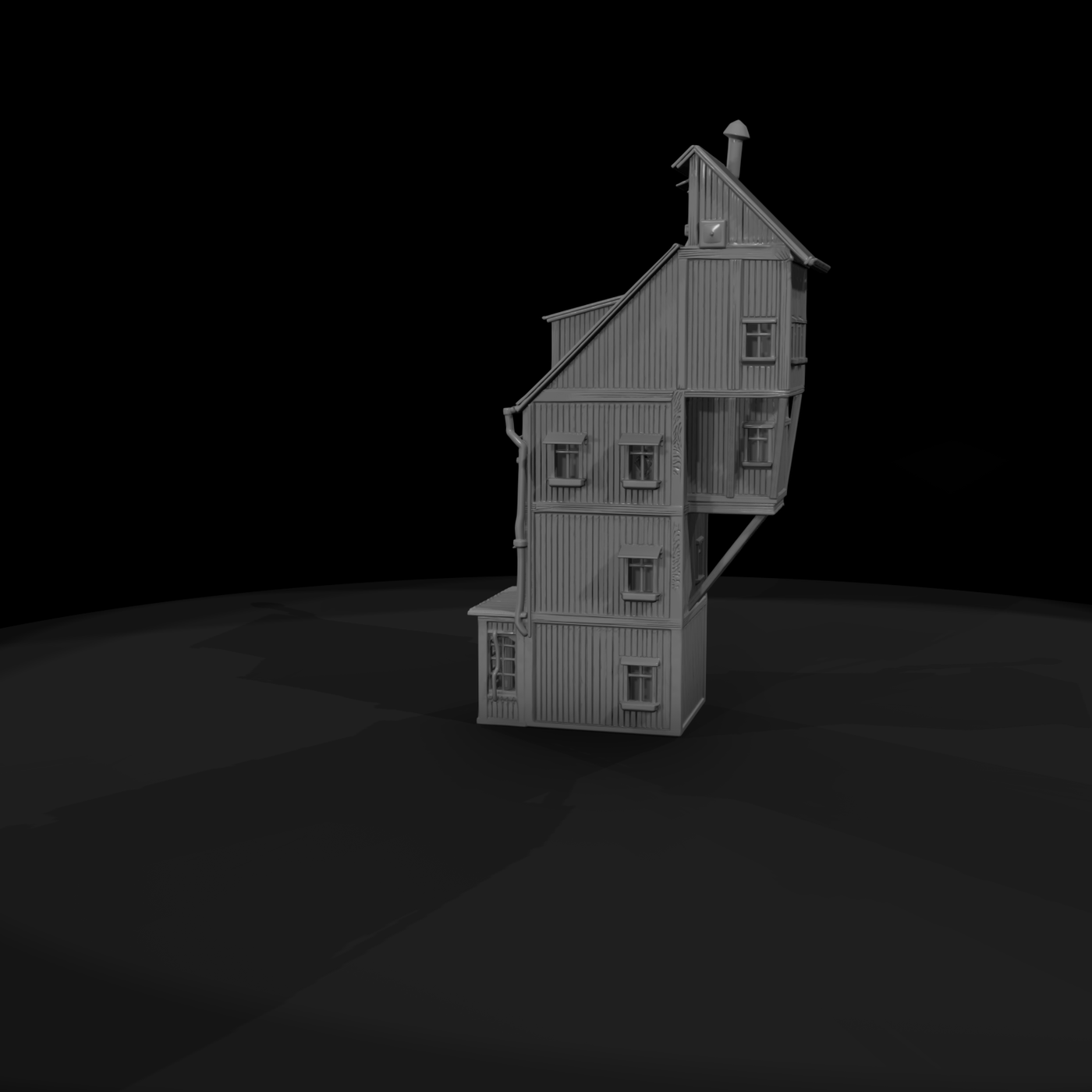 20260612 Rustic Multi Story Model Building Fa69552