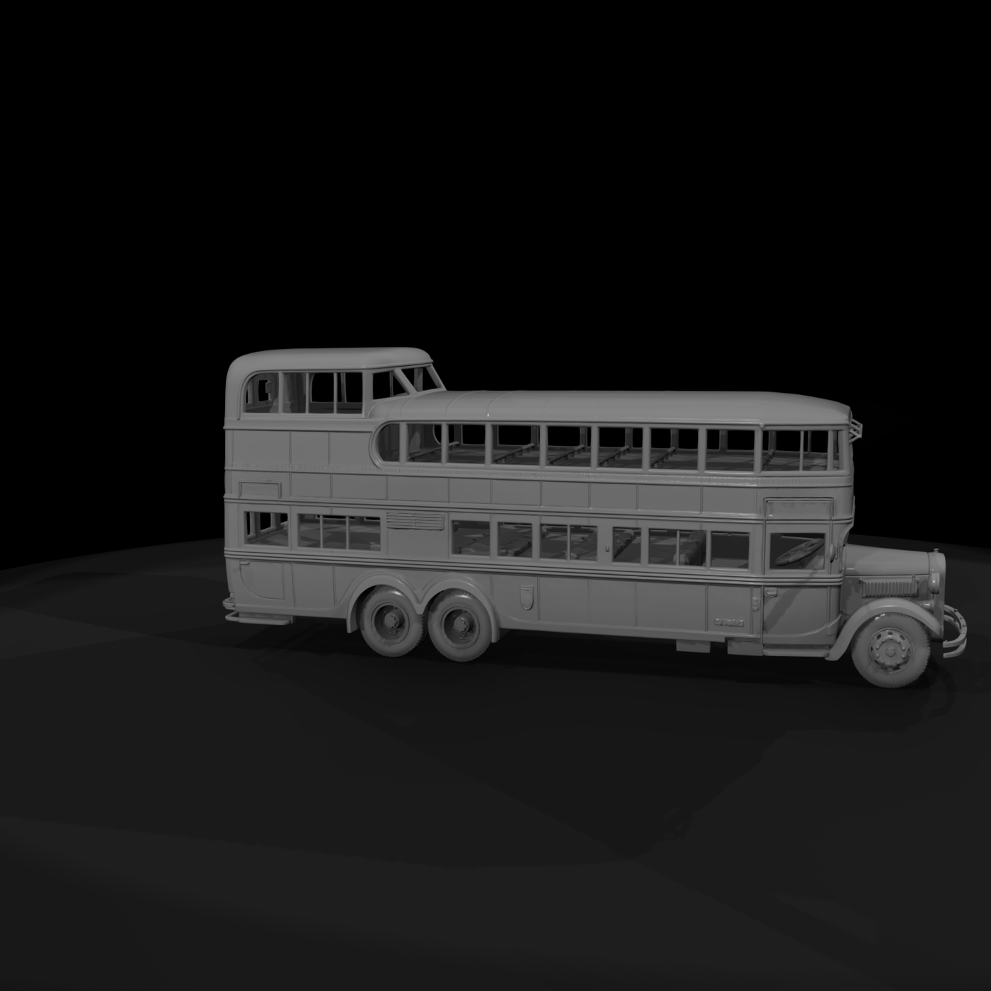 Vintage Double-Decker Coach Bus