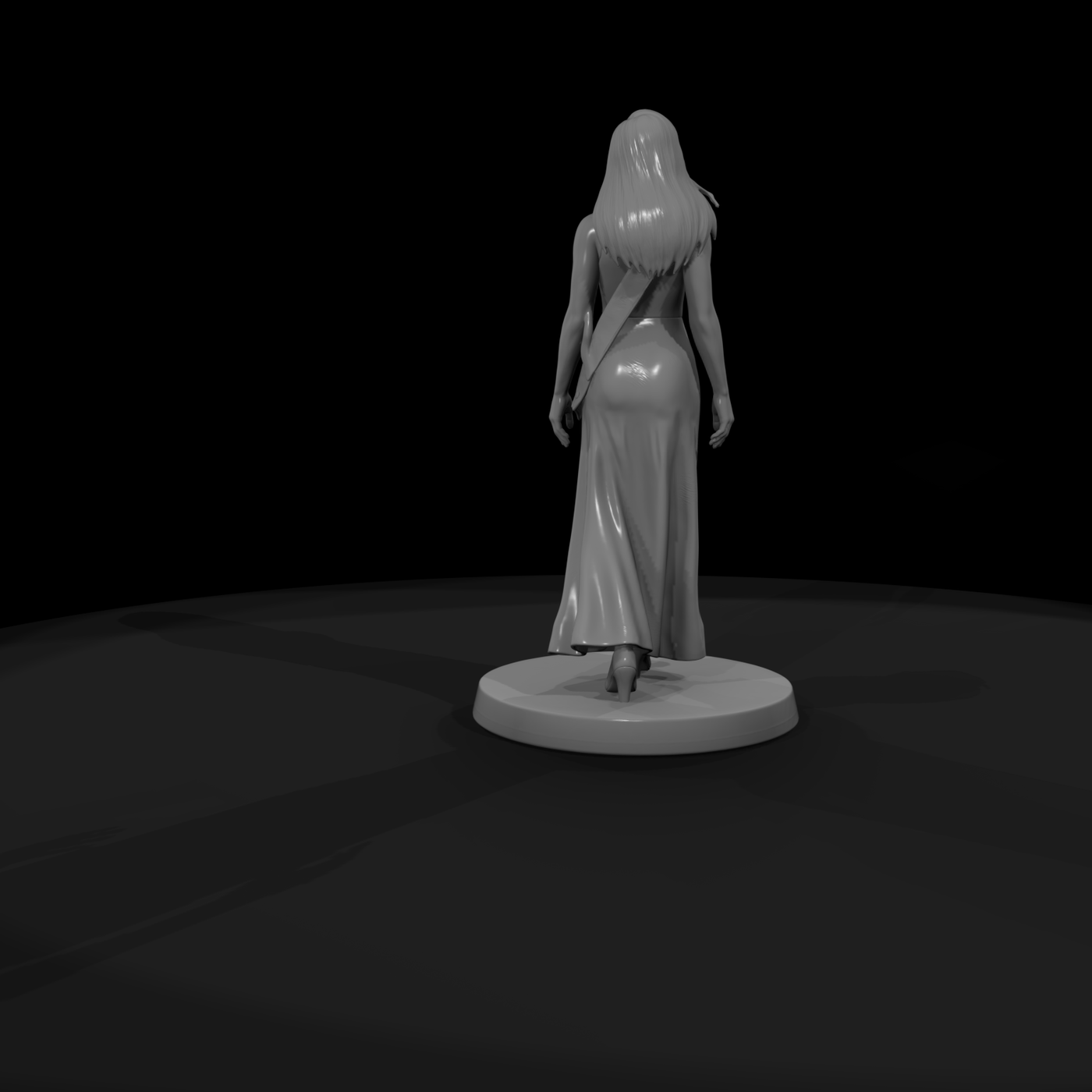 Pageant Contestant in Evening Gown