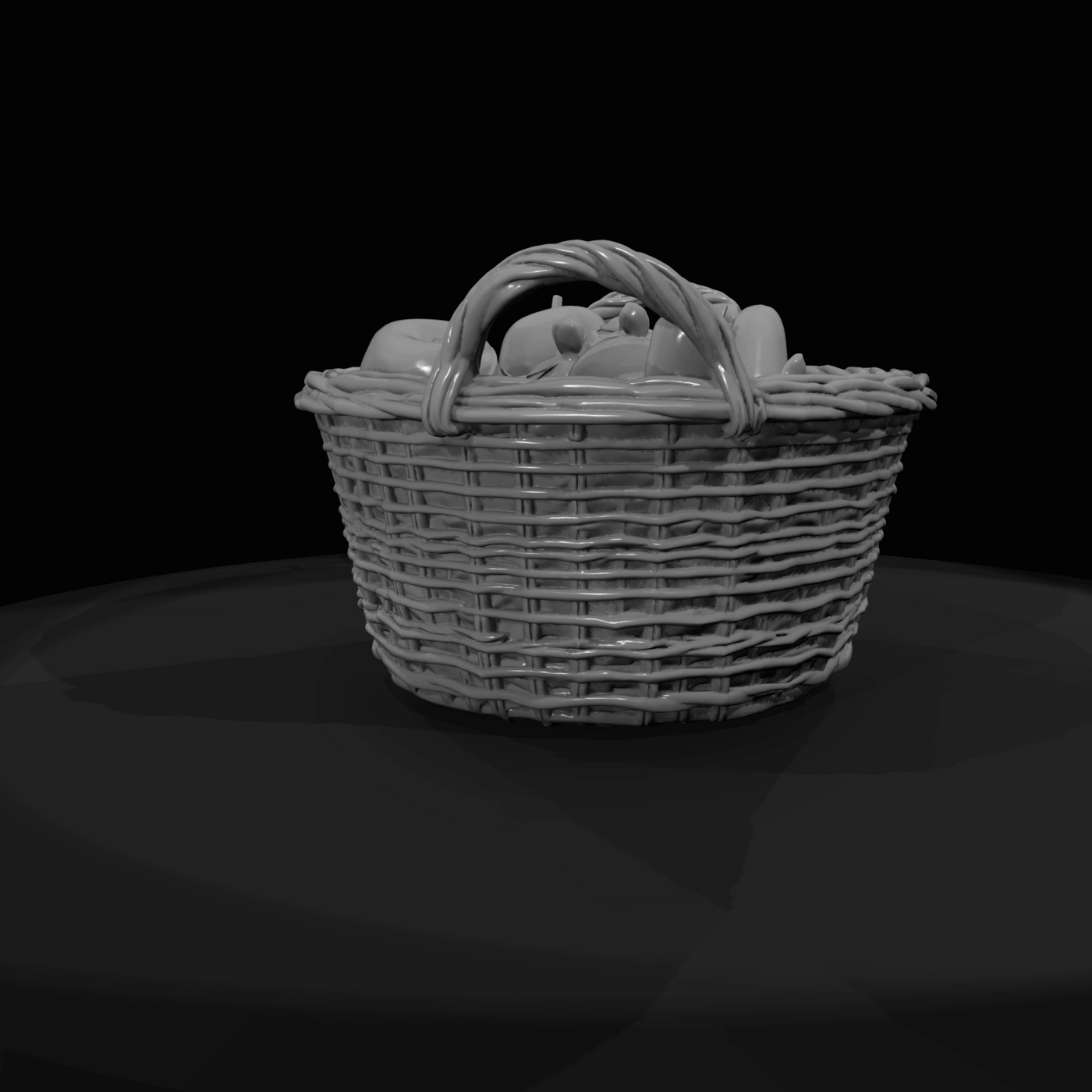 Woven Basket of Fresh Fruit