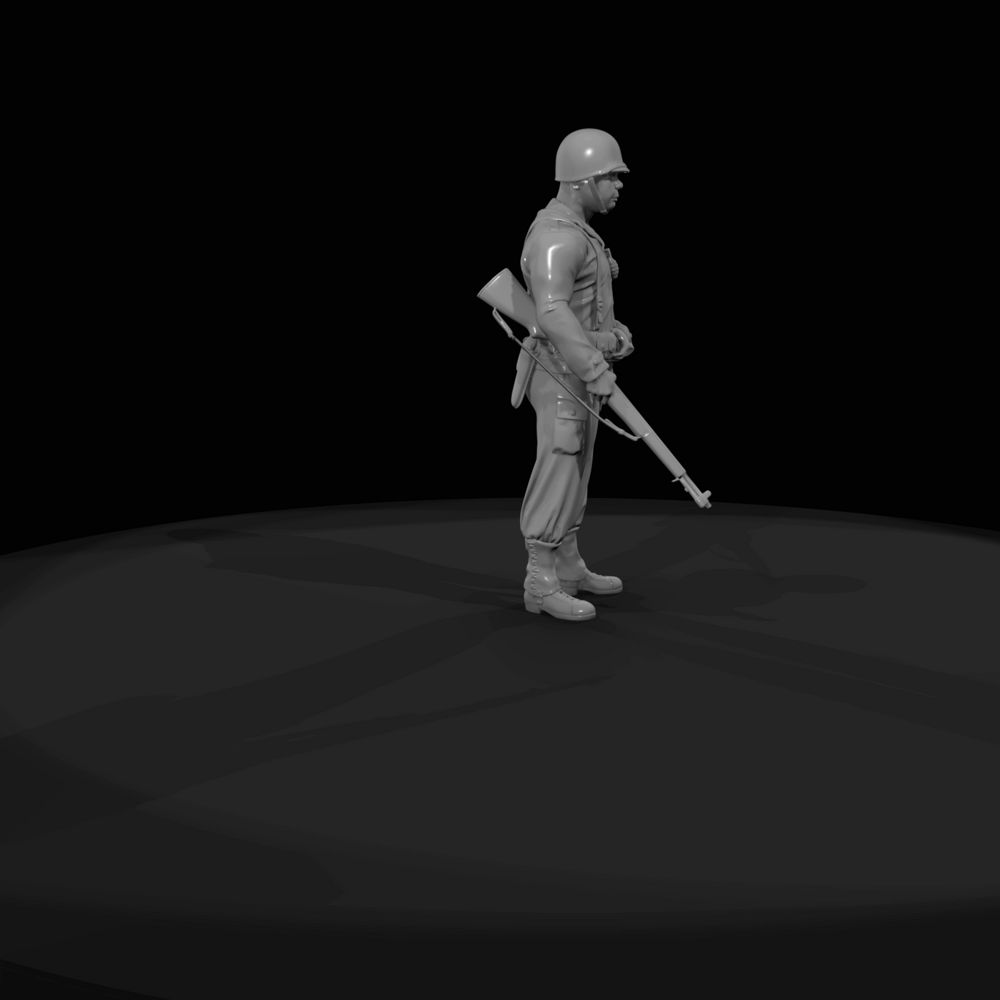 American Soldier Ww2 Stand Guard A5 No Base