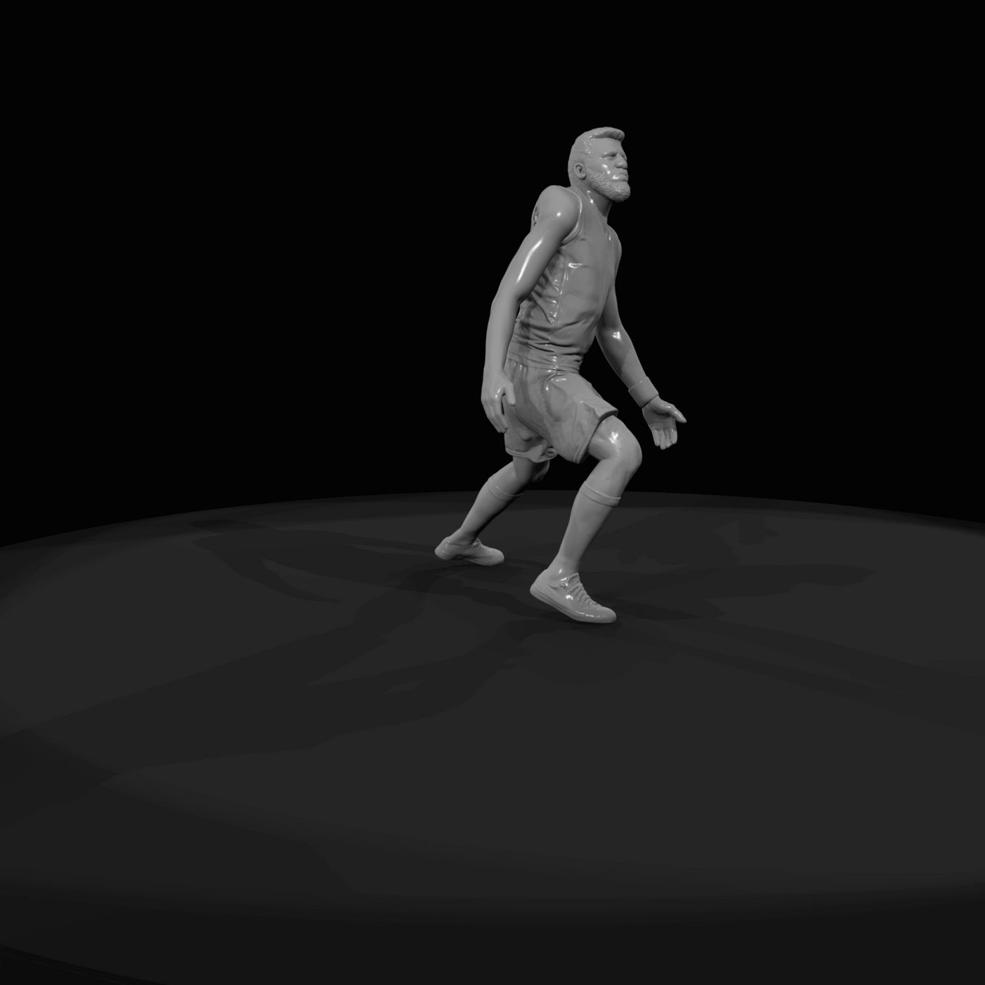 Streetball Player in Motion