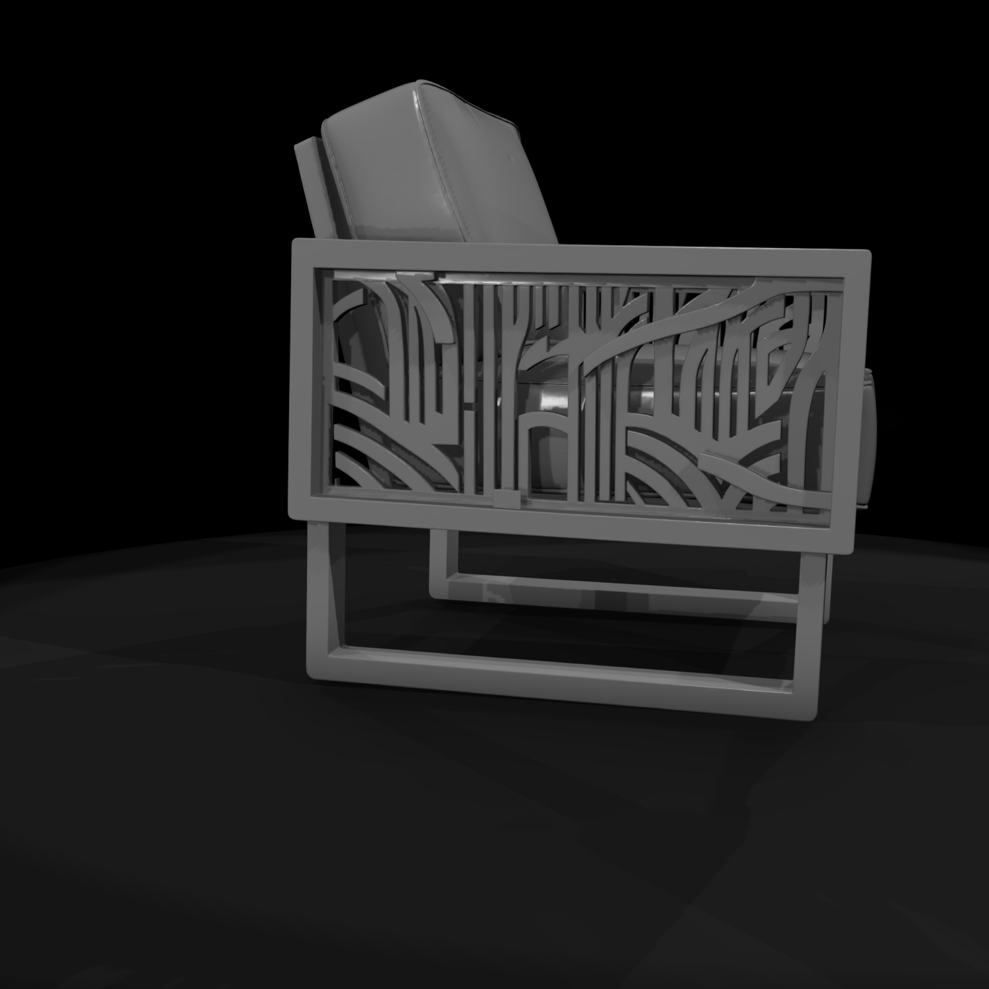 Art Deco Upholstered Armchair