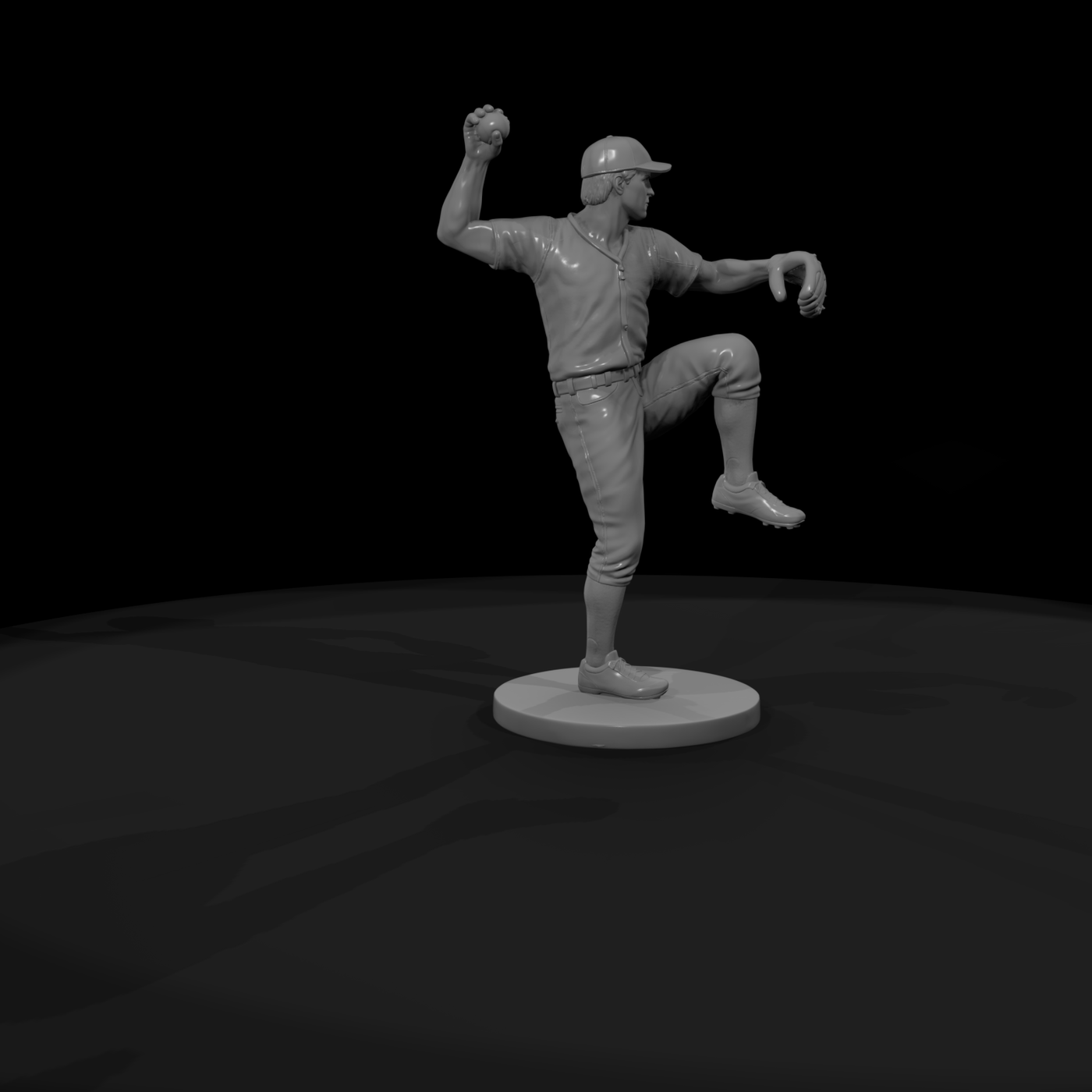 Poparc 0230 Baseball Pitcher Windup